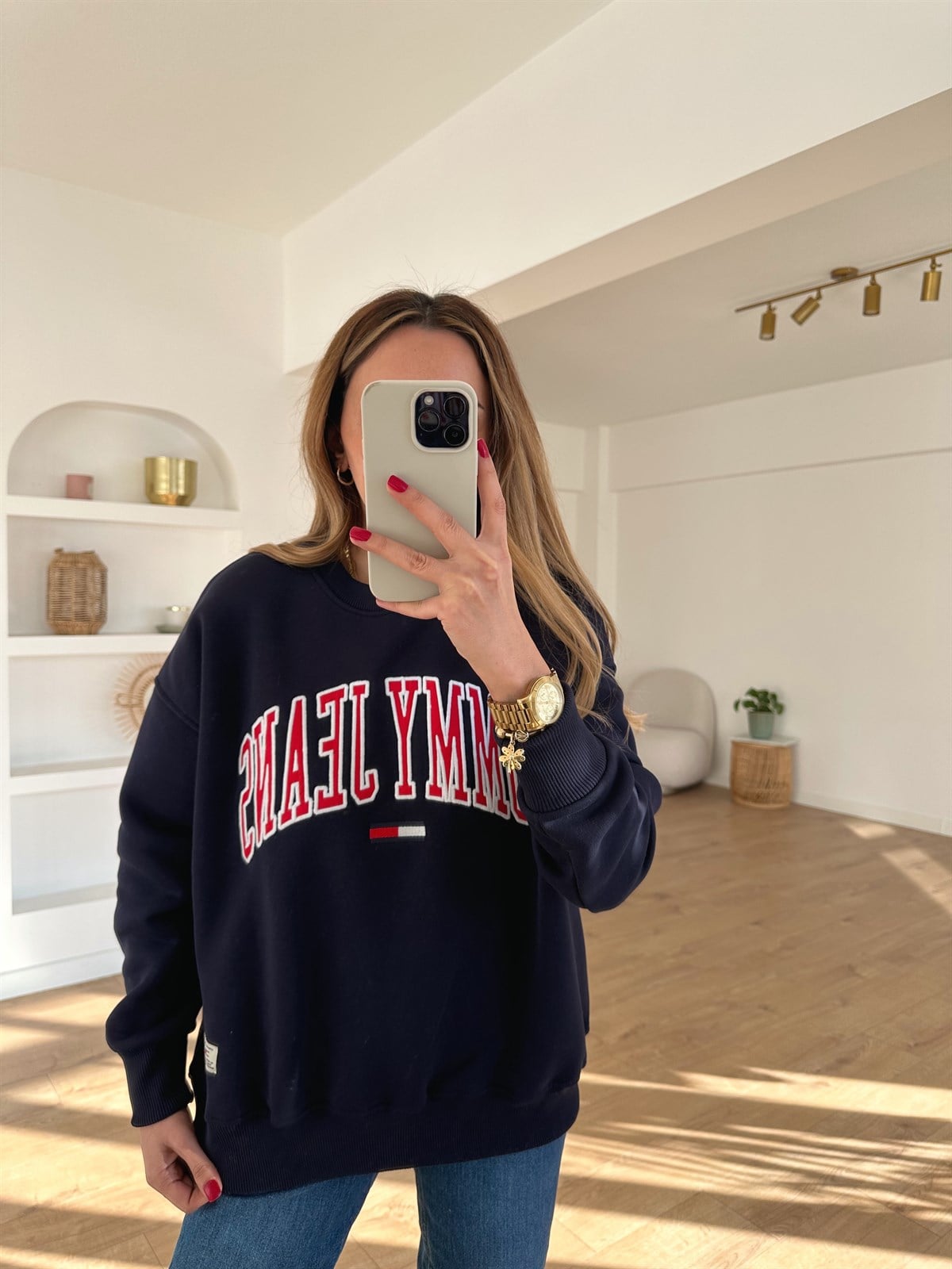 LACİVERT KALIN ŞARDONLU SWEAT 