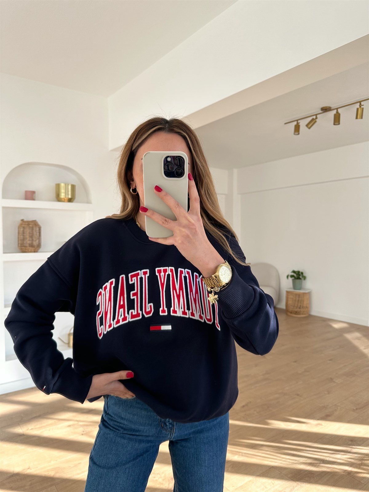 LACİVERT KALIN ŞARDONLU SWEAT 