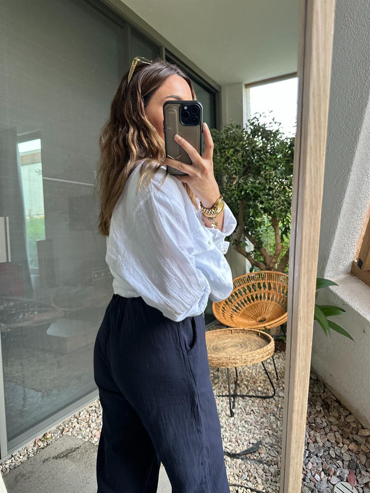 LACİVERT %KETEN PANTOLON