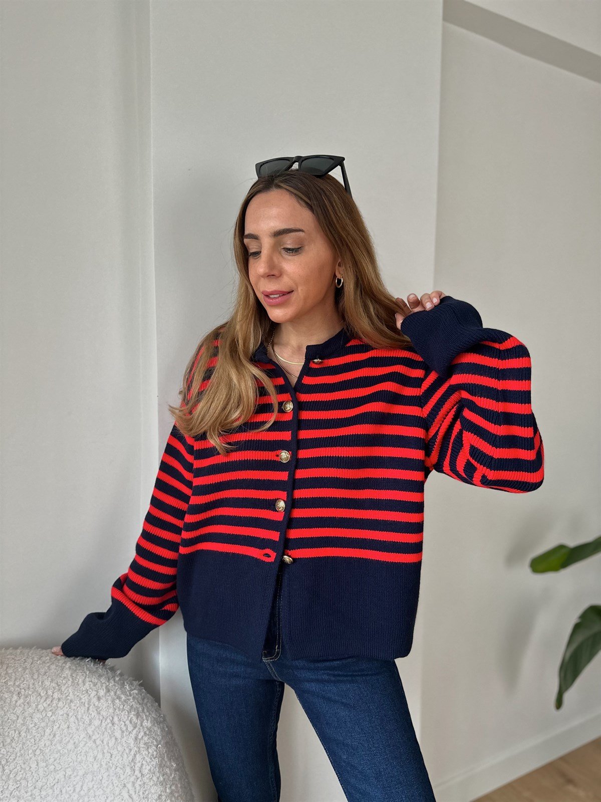 LACİVERT KIRMIZI PREMIUM HIRKA