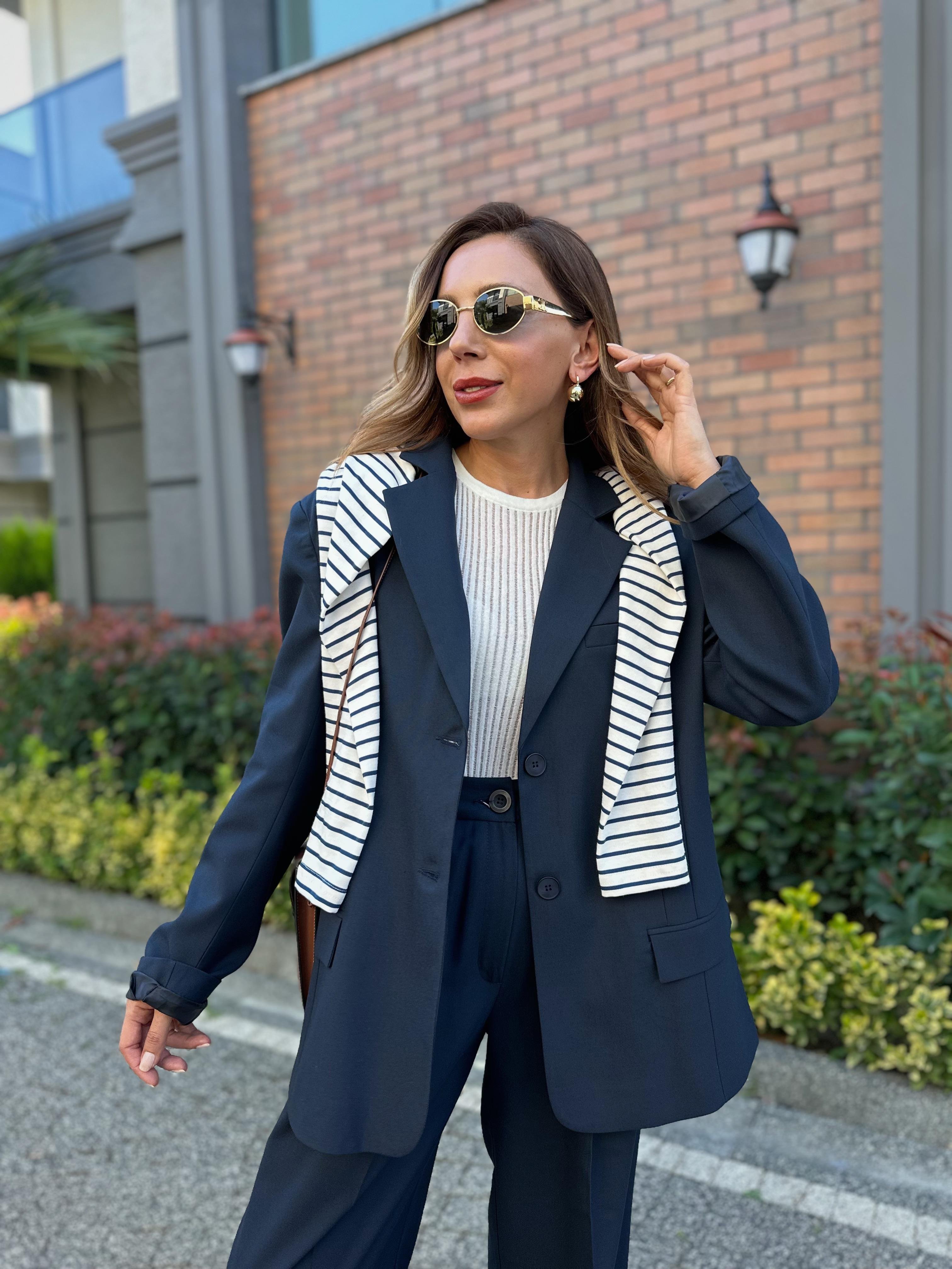 Lacivert Premium Astarlı Blazer Ceket
