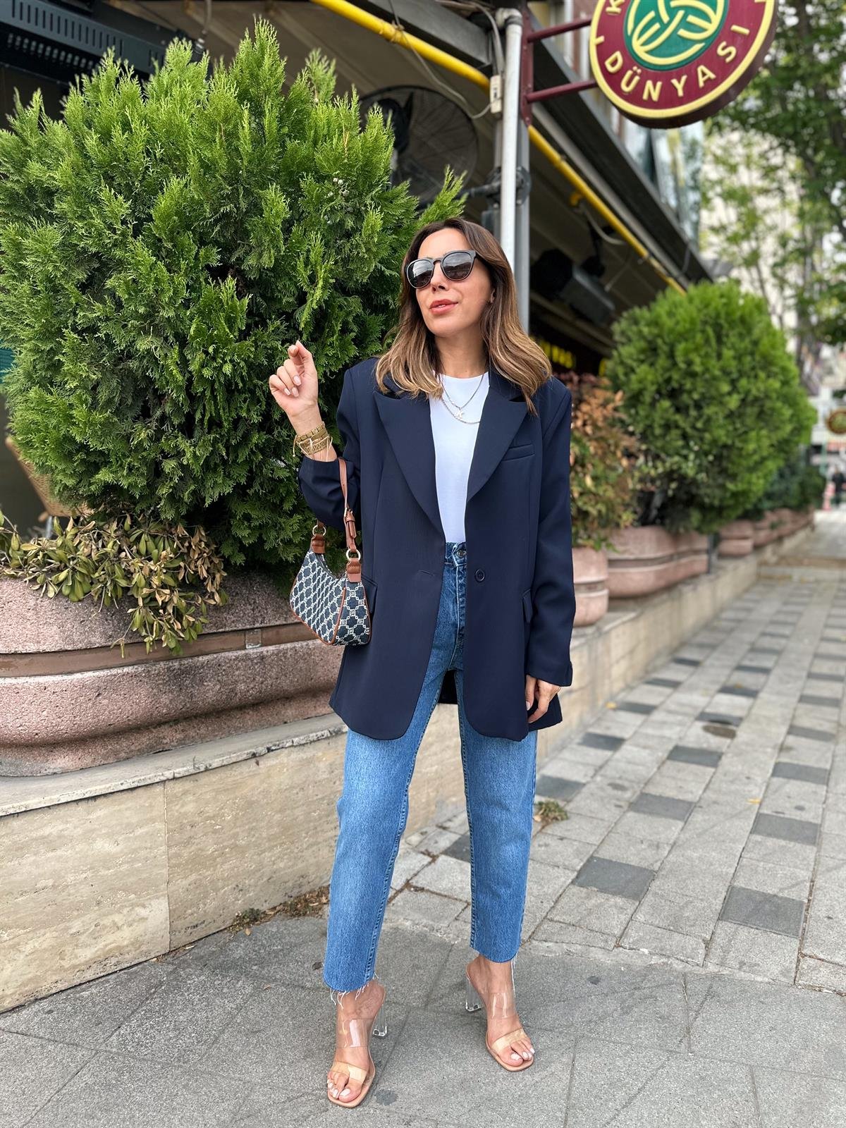 LACİVERT PREMIUM ASTARLI OVERSIZE CEKET