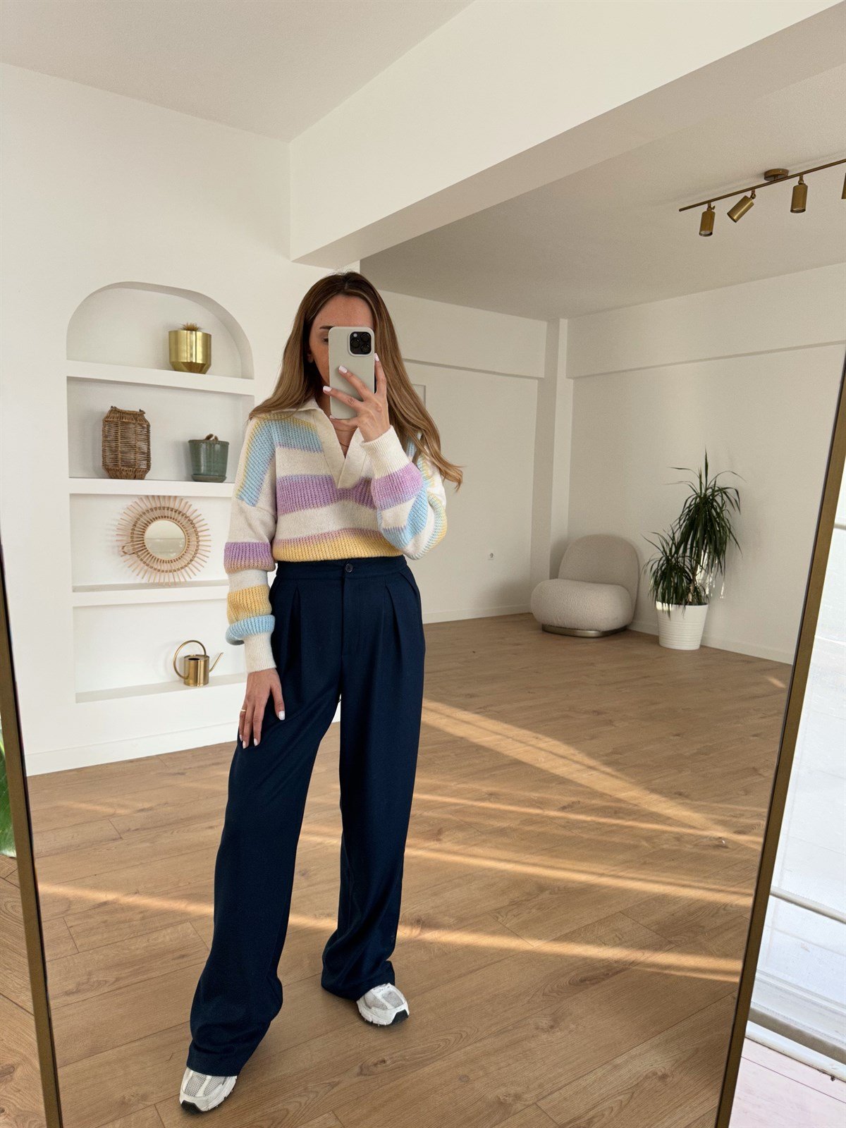 LACİVERT PREMİUM KALIN PALAZZO PANTOLON