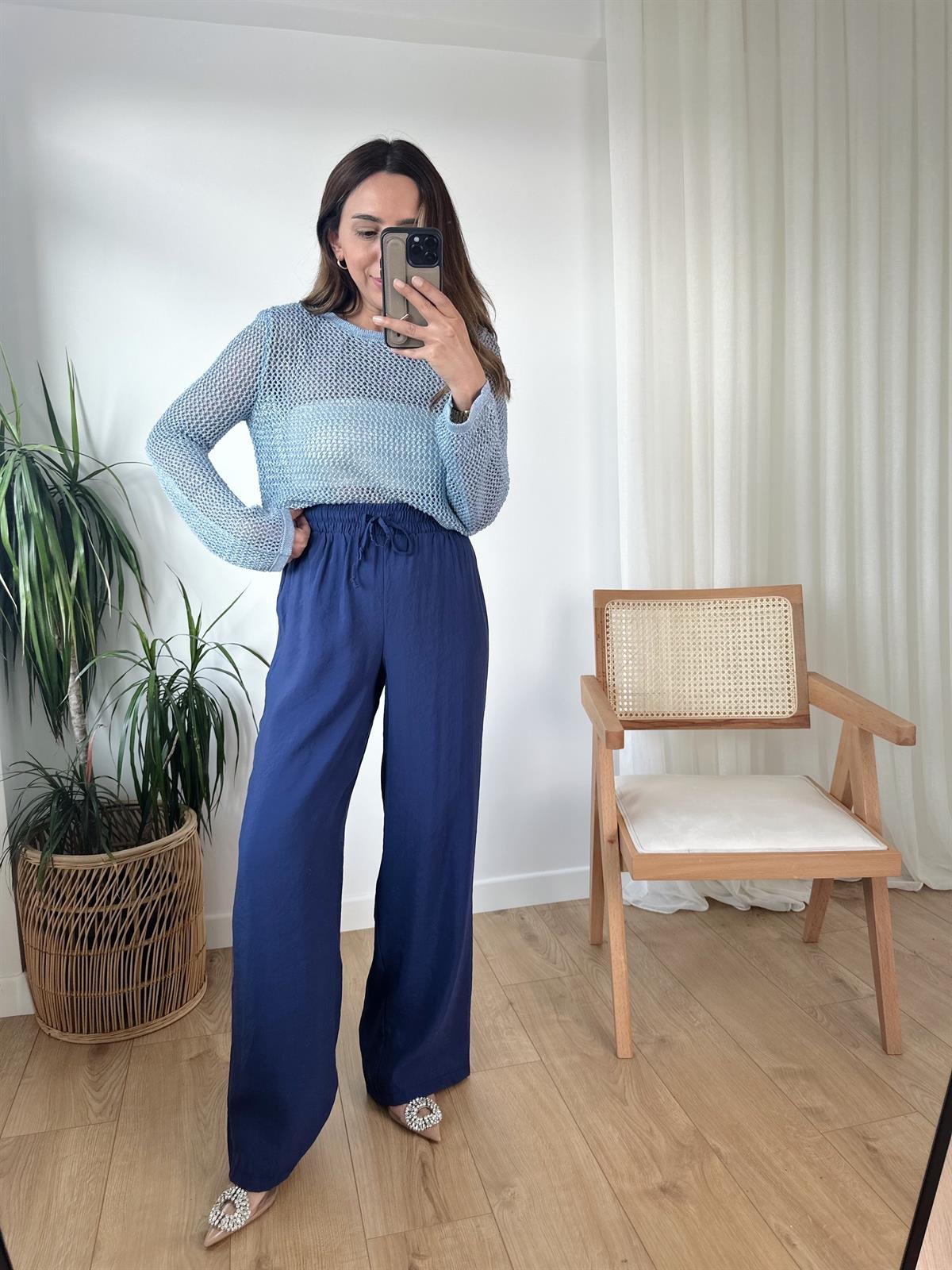LACİVERT TENSEL PANTOLON