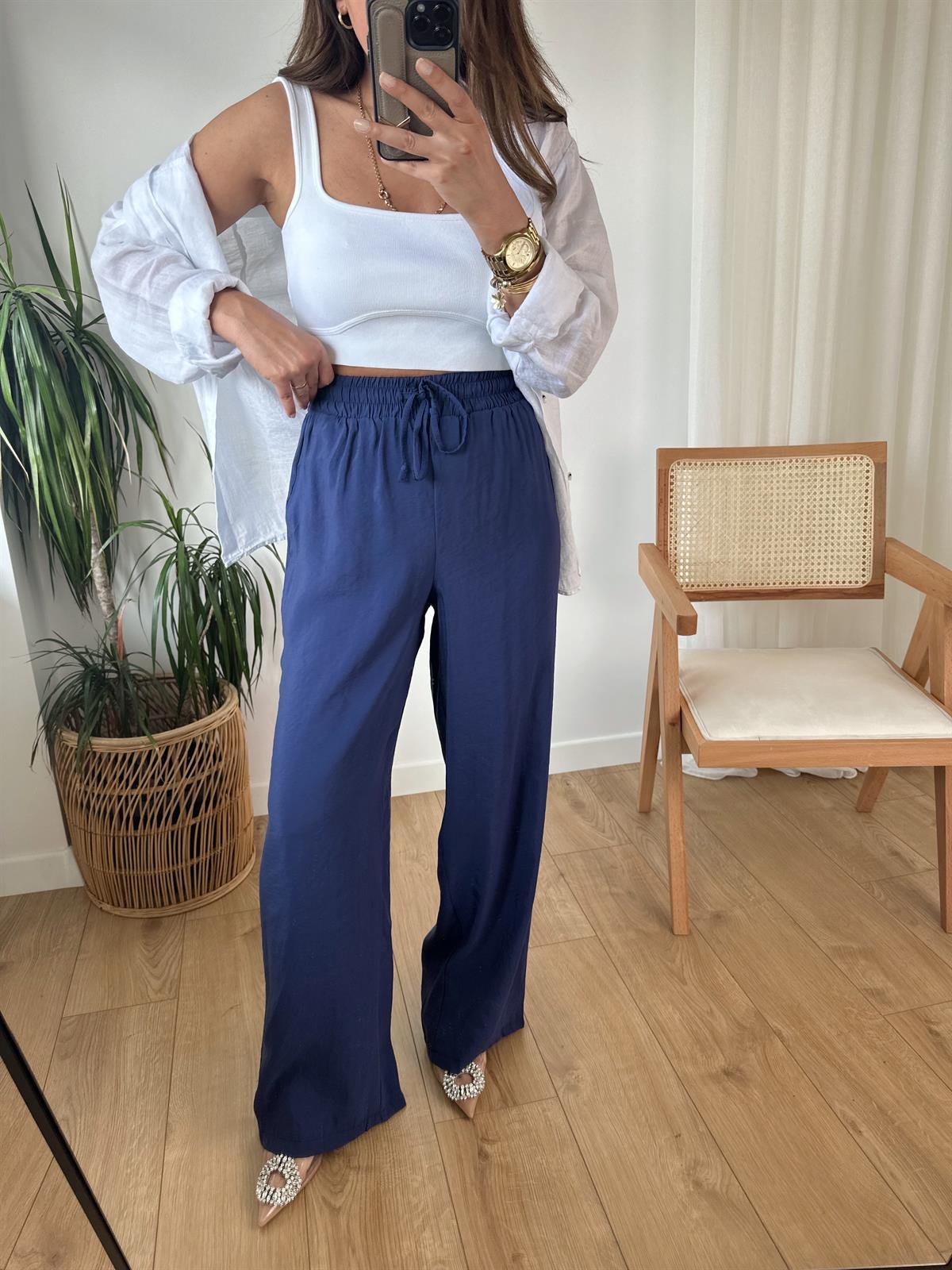 LACİVERT TENSEL PANTOLON
