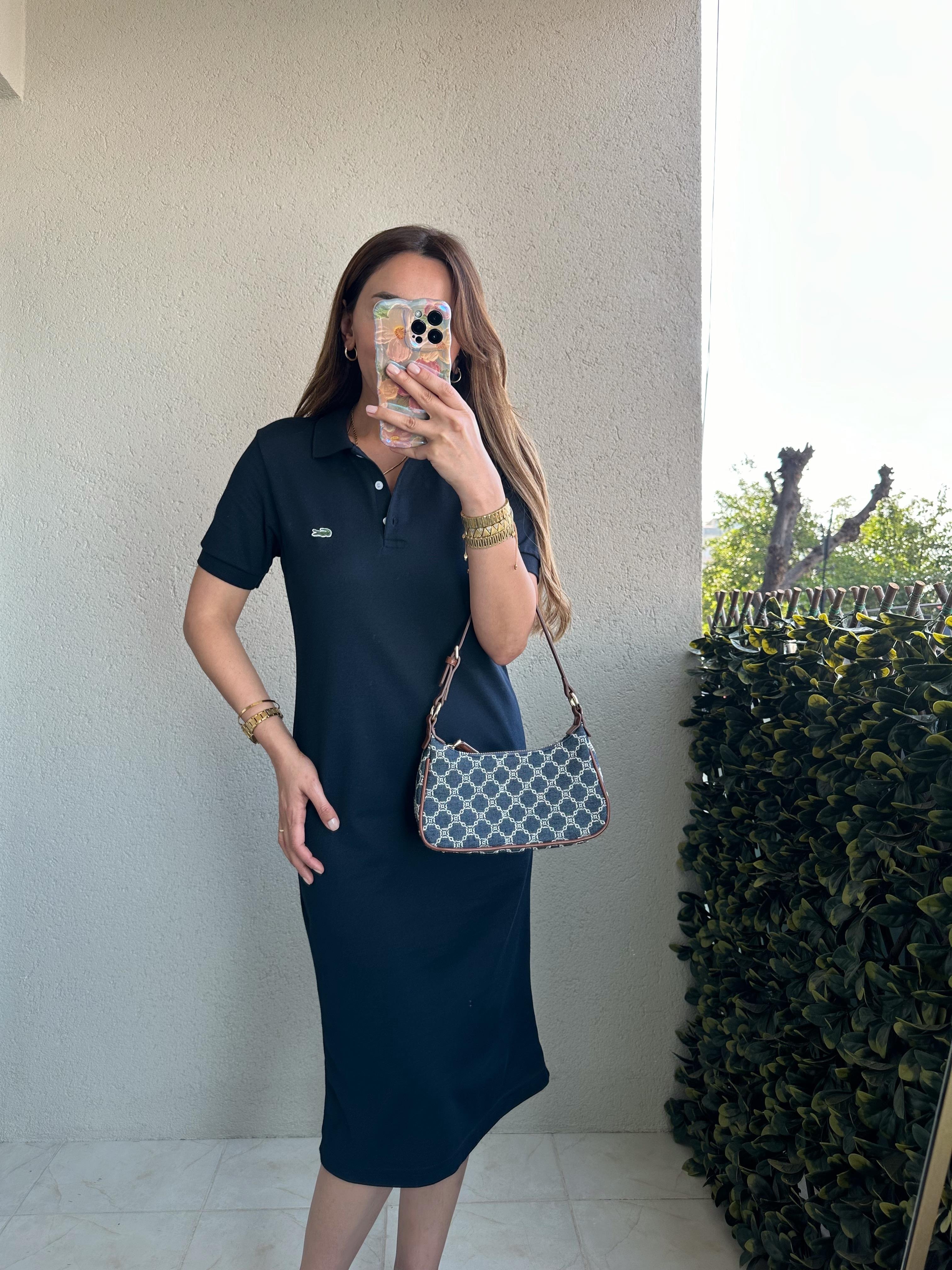 LCST MUADİL POLO YAKA LACİVERT ELBİSE