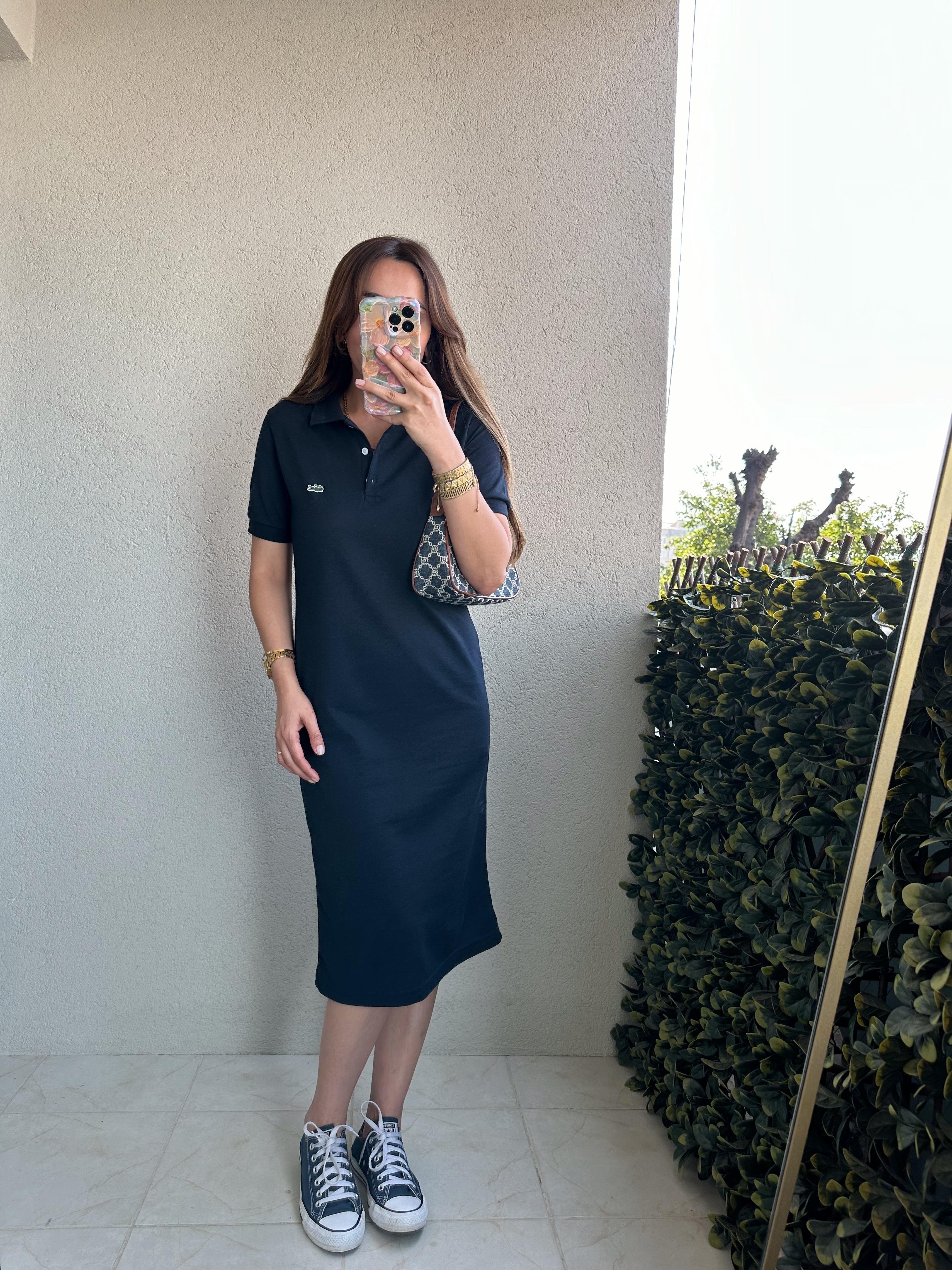 LCST MUADİL POLO YAKA LACİVERT ELBİSE