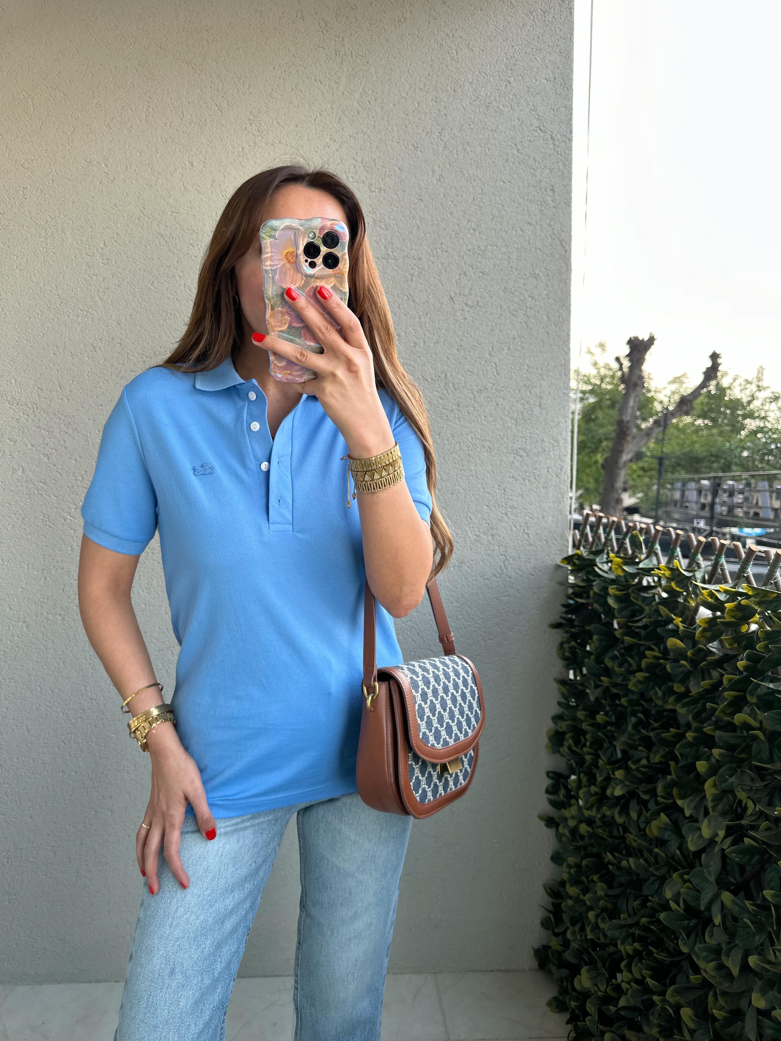 LCST PREMIUM POLO YAKA MAVİ %100 PAMUK TİŞÖRT