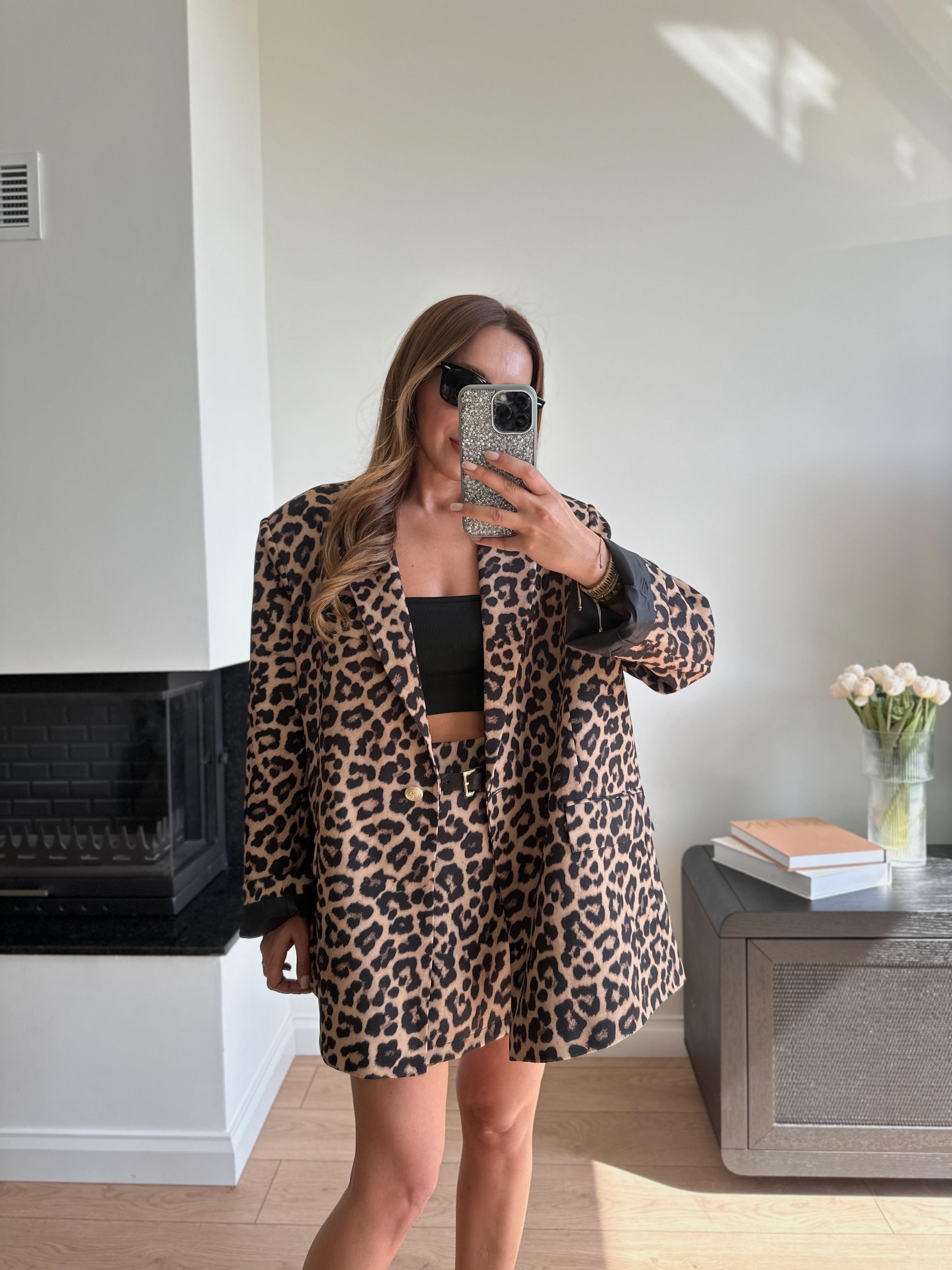 LEOPAR OVERSIZE ASTARLI BLAZER CEKET