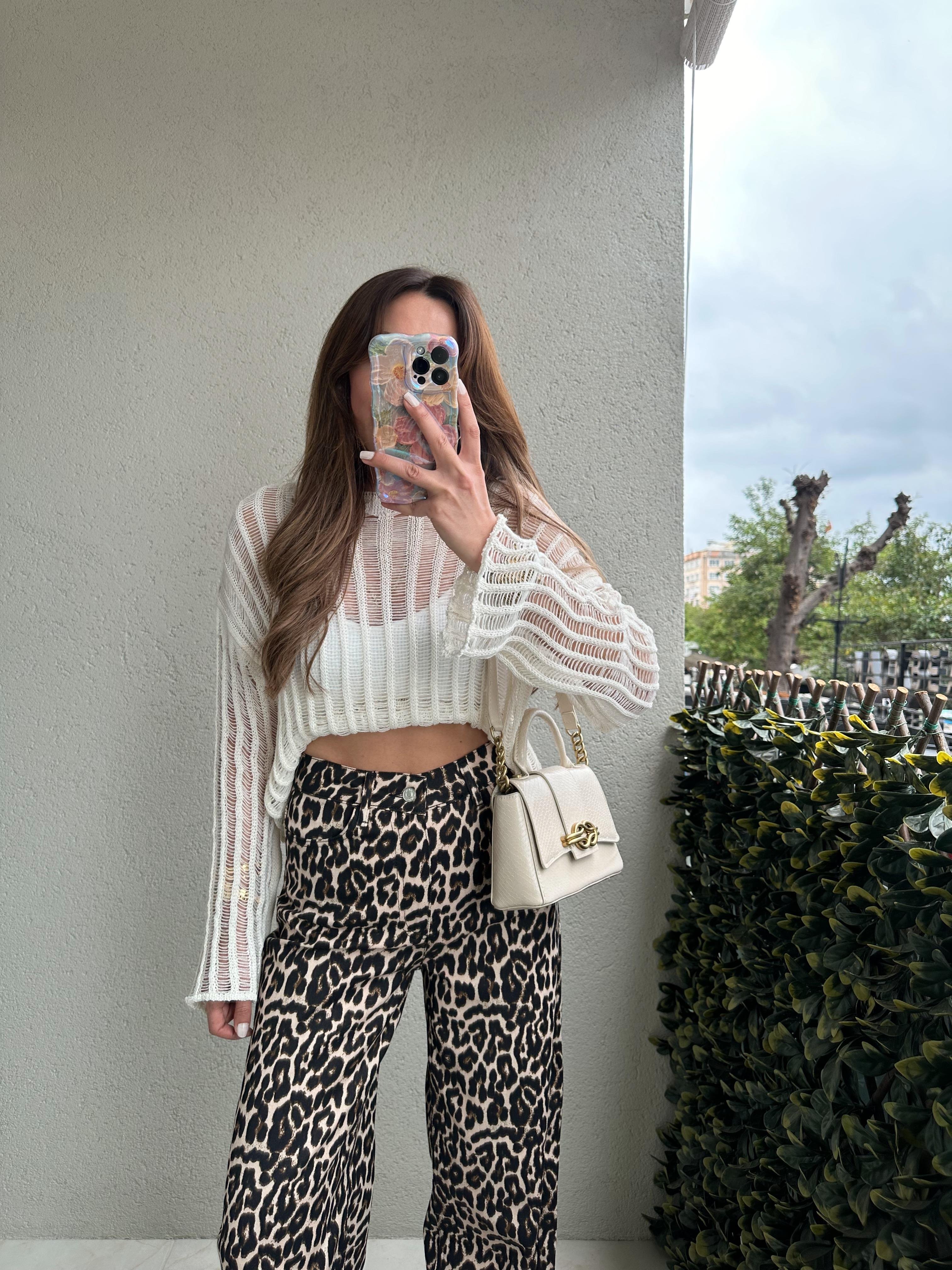 LINE EKRU AJURLU SALAŞ TRİKO