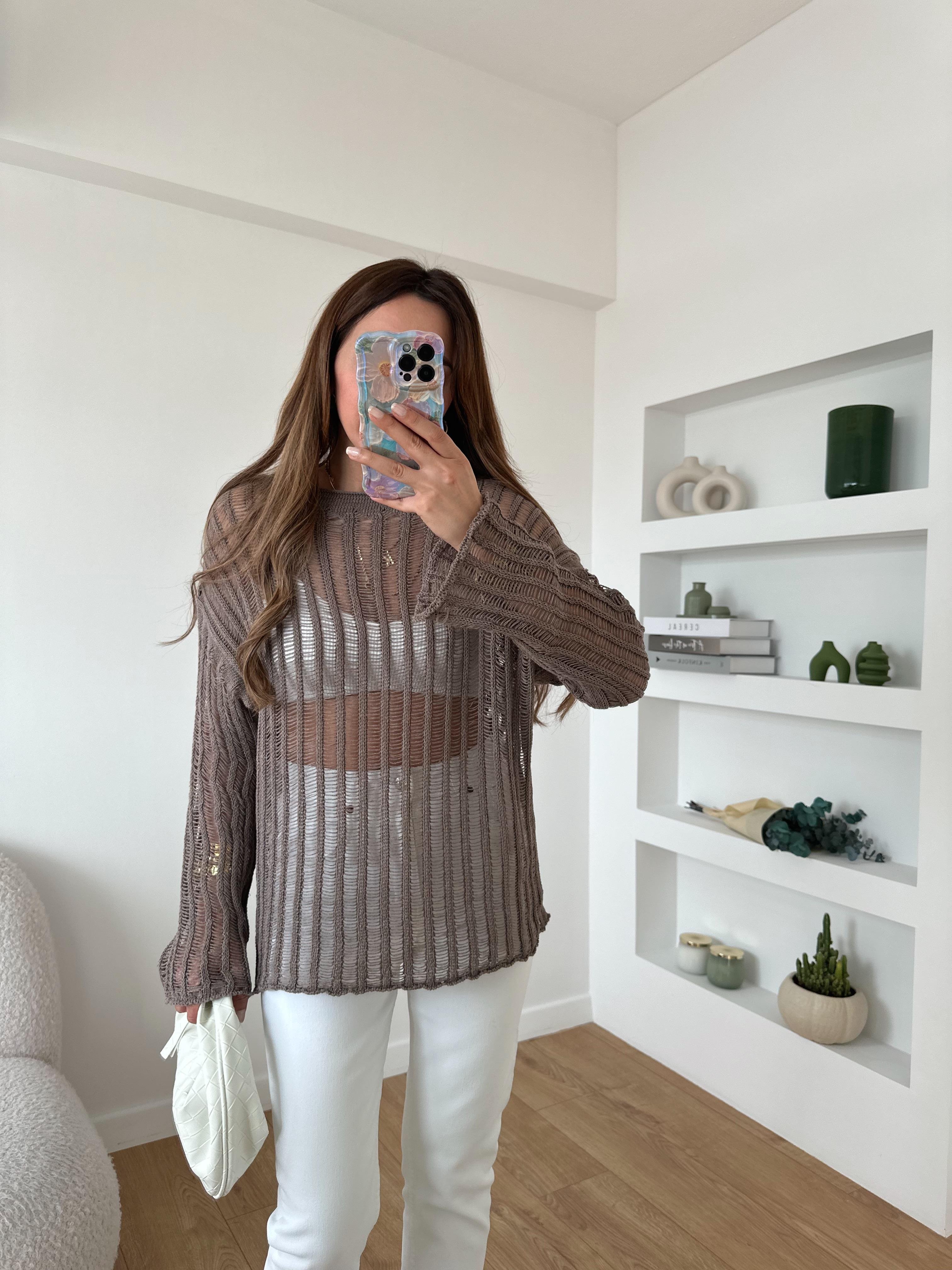 LINE KAHVE AJURLU SALAŞ TRİKO