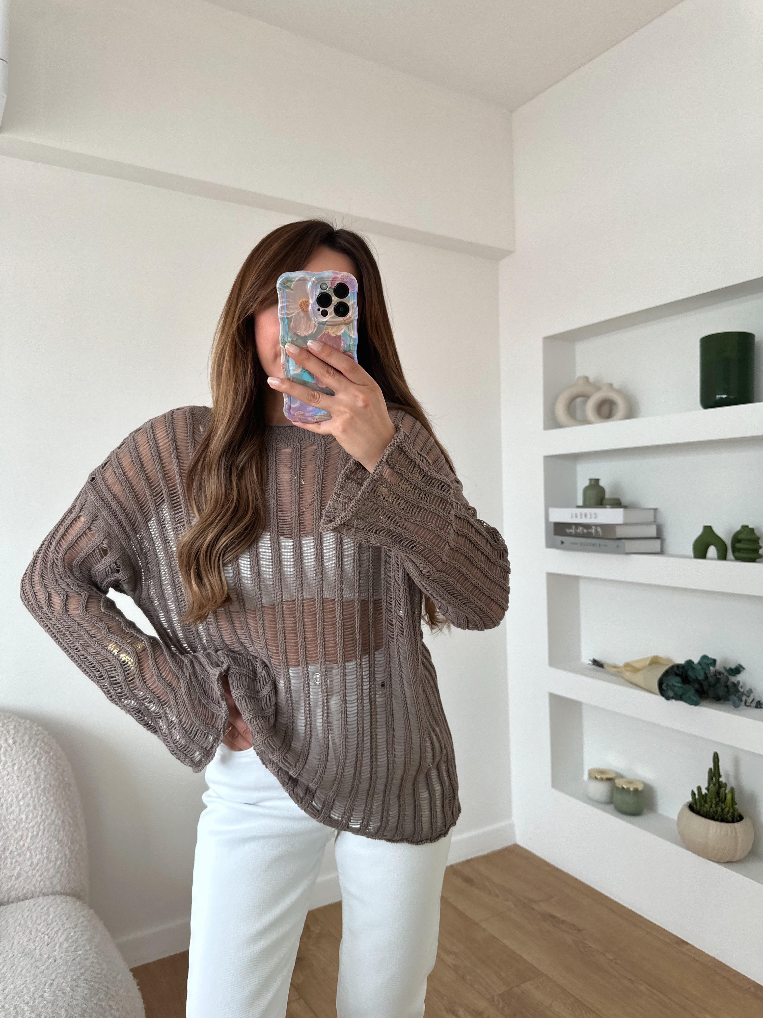 LINE KAHVE AJURLU SALAŞ TRİKO