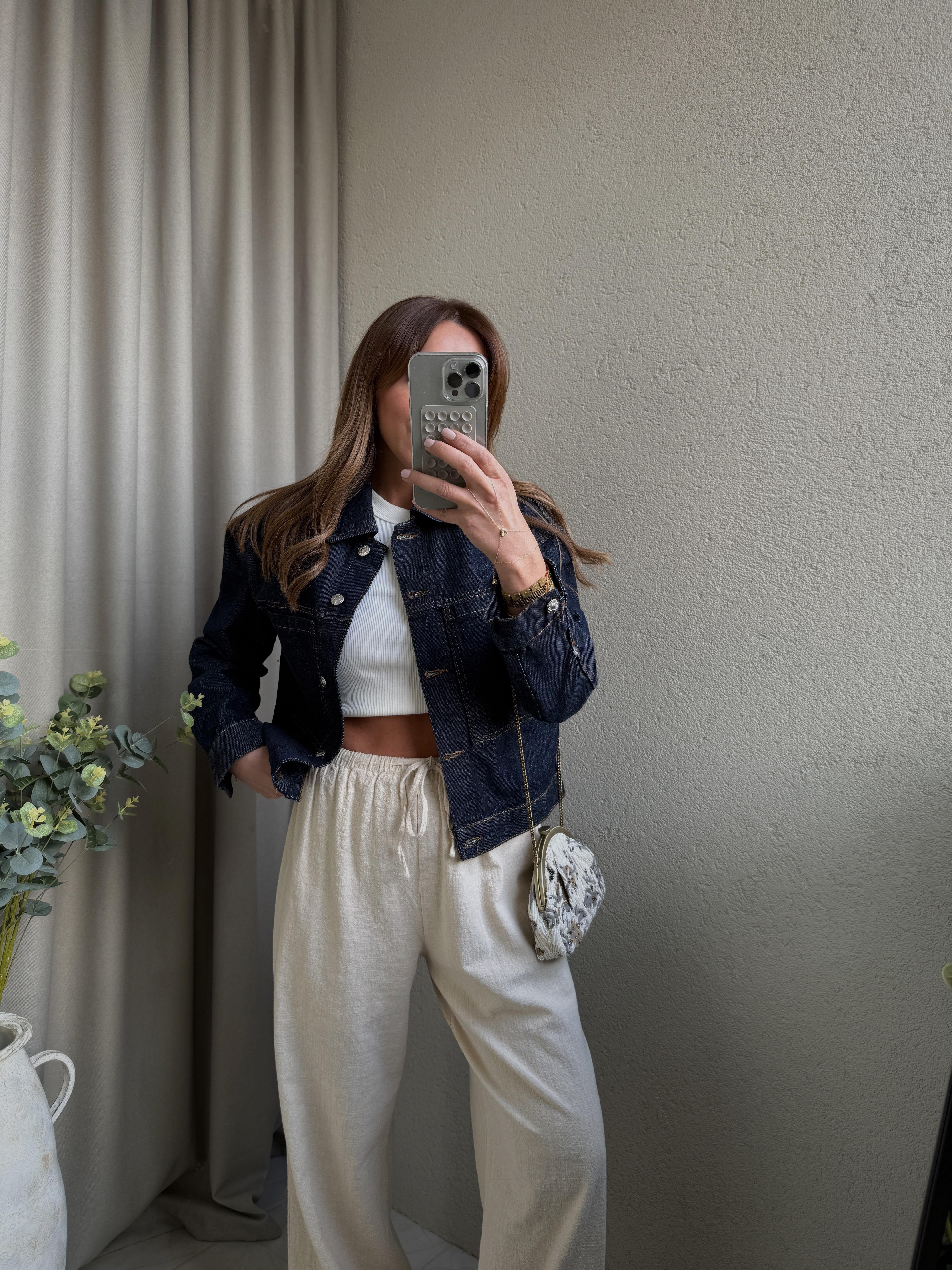 Low 0361 Kısa Denim Ceket