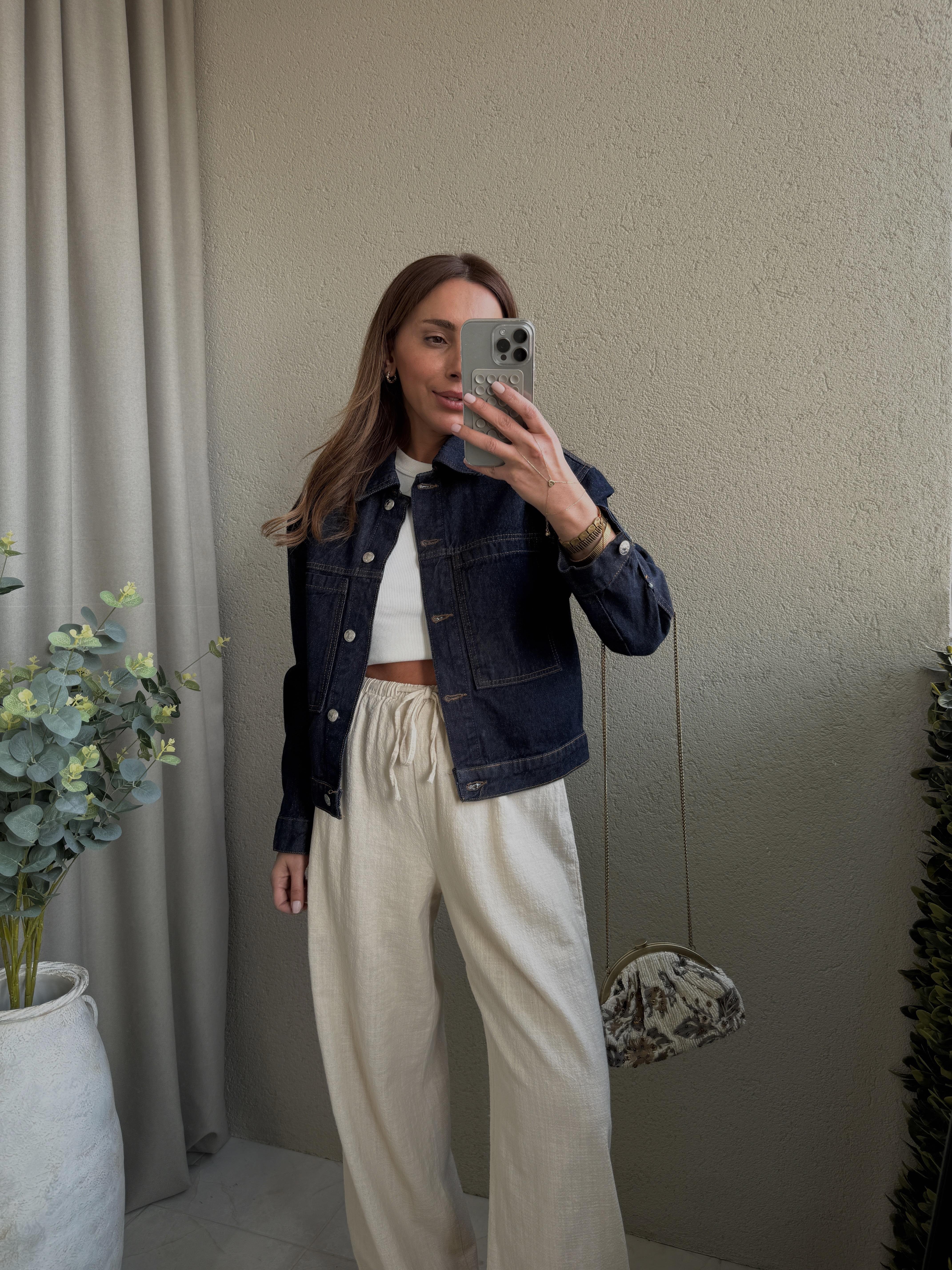 Low 0361 Kısa Denim Ceket