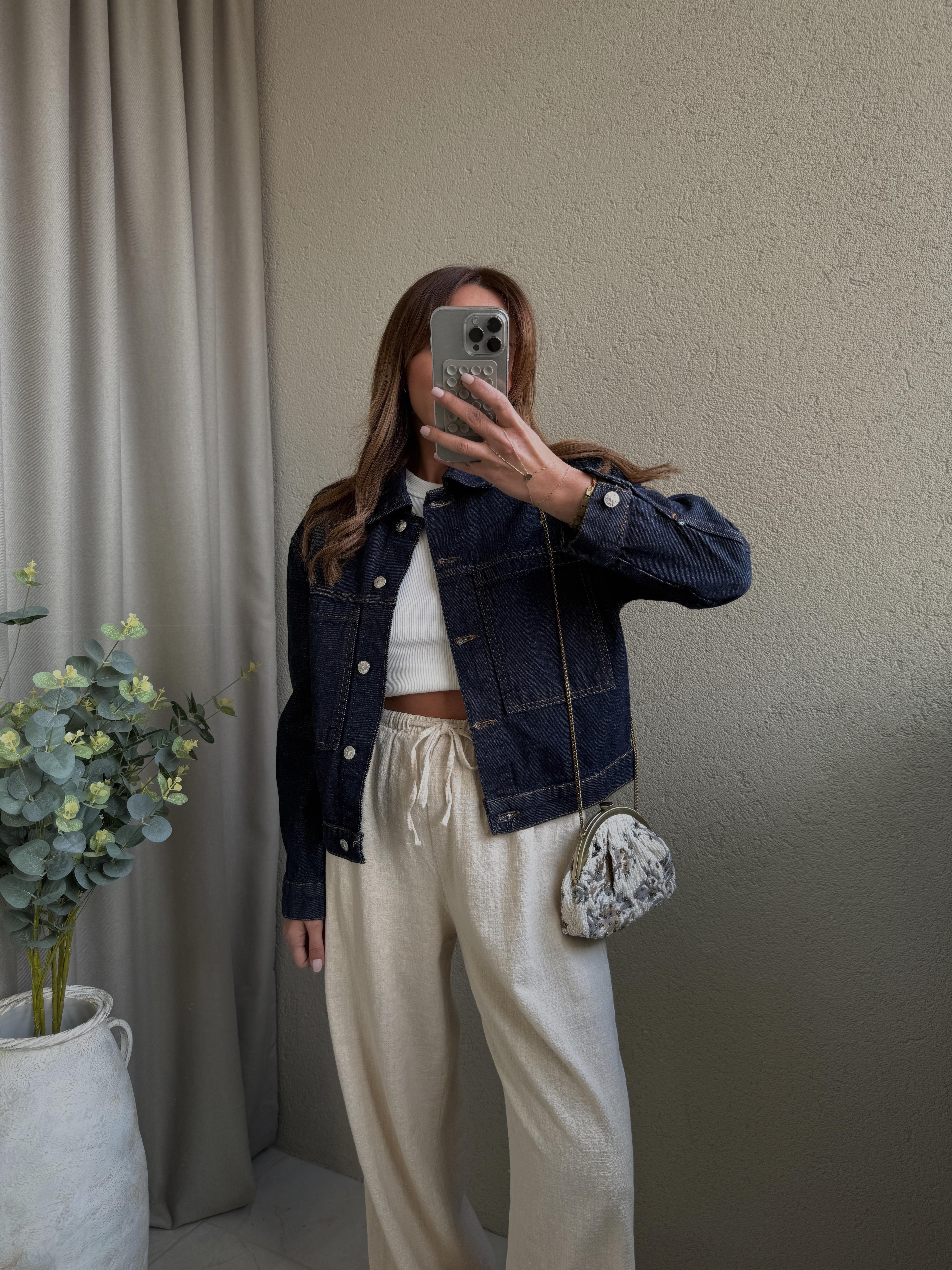 Low 0361 Kısa Denim Ceket