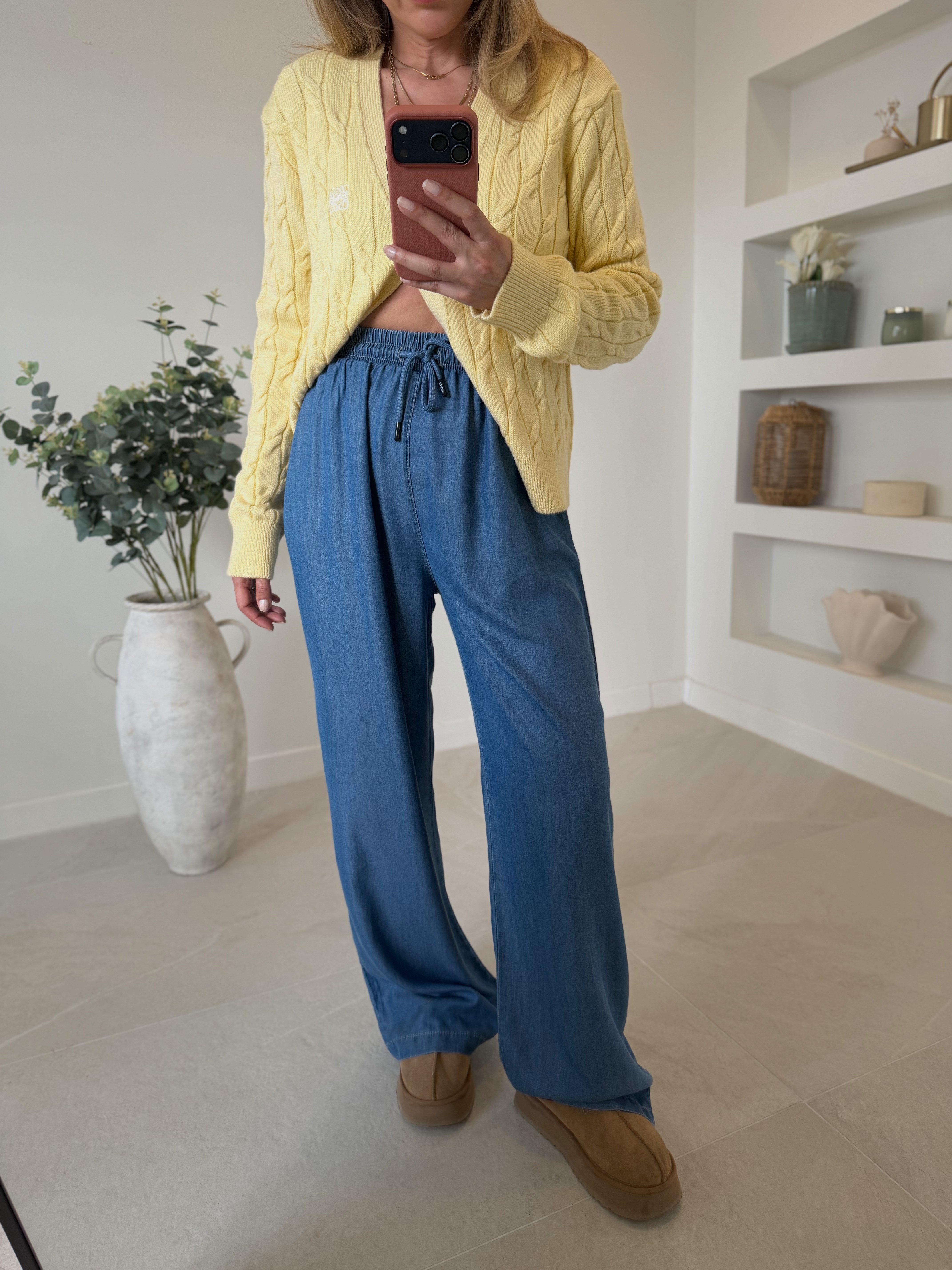 Low 1037 Mavi Tensel Pantolon