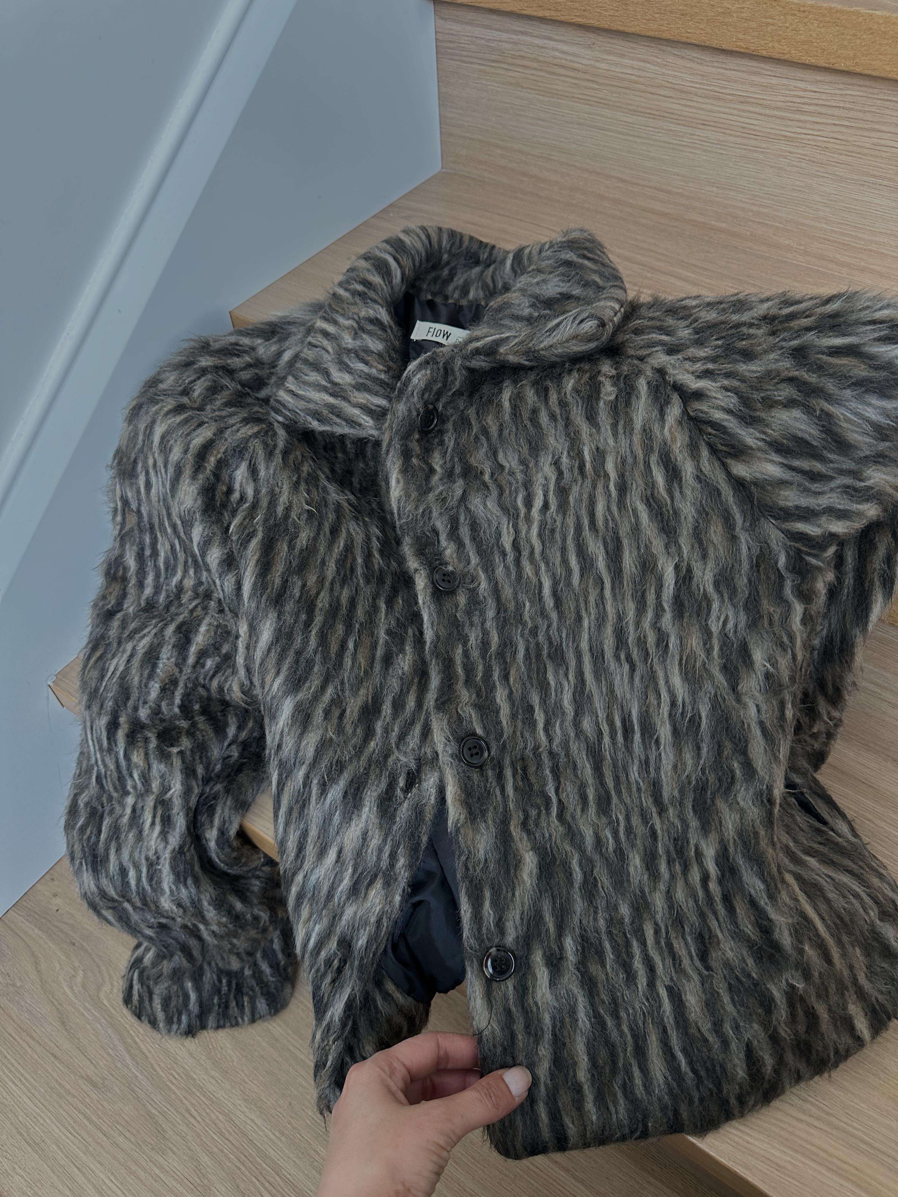 Low Düğmeli Leopar Desen Ceket