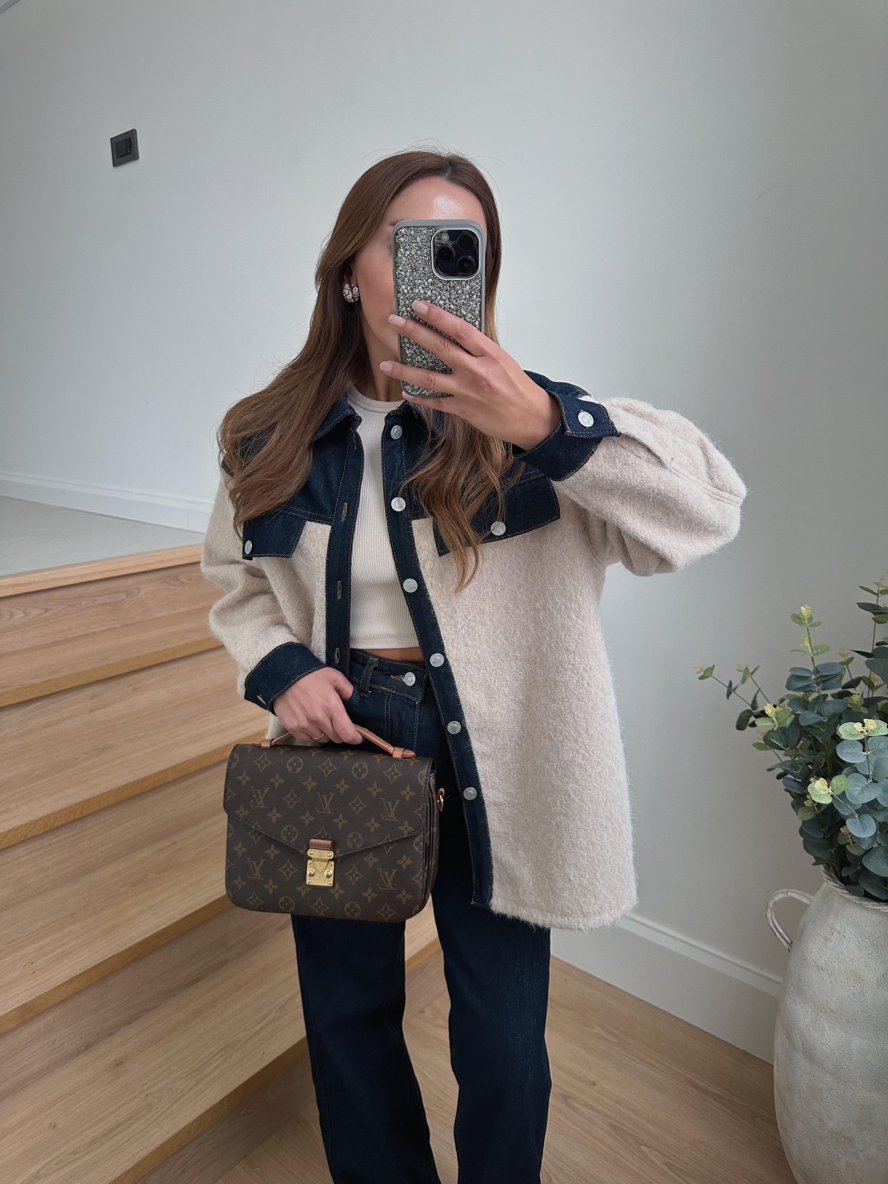 Low Garnili Denim Buklet Ceket