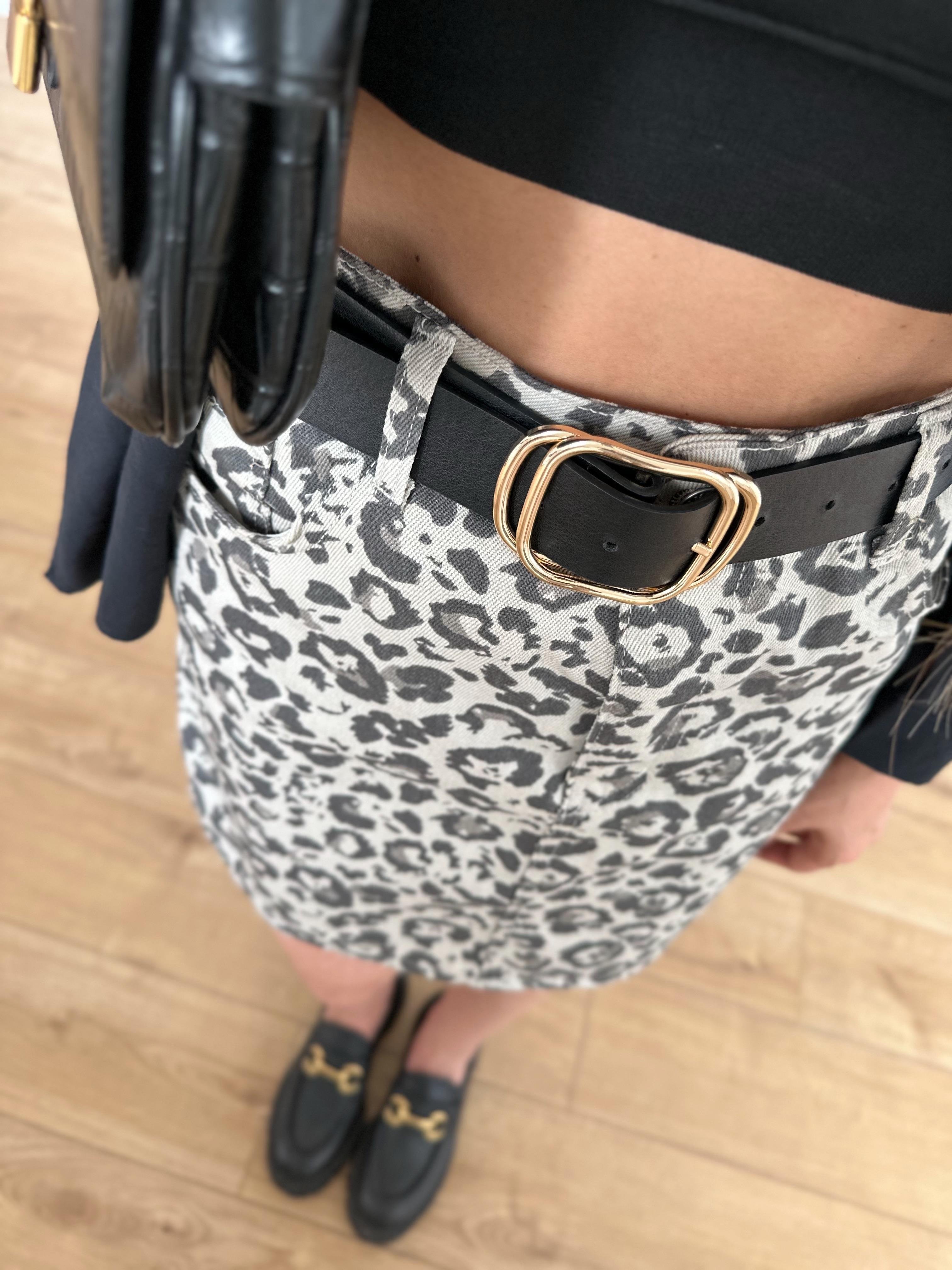 LOW LEOPAR DESENLİ MİNİ ETEK