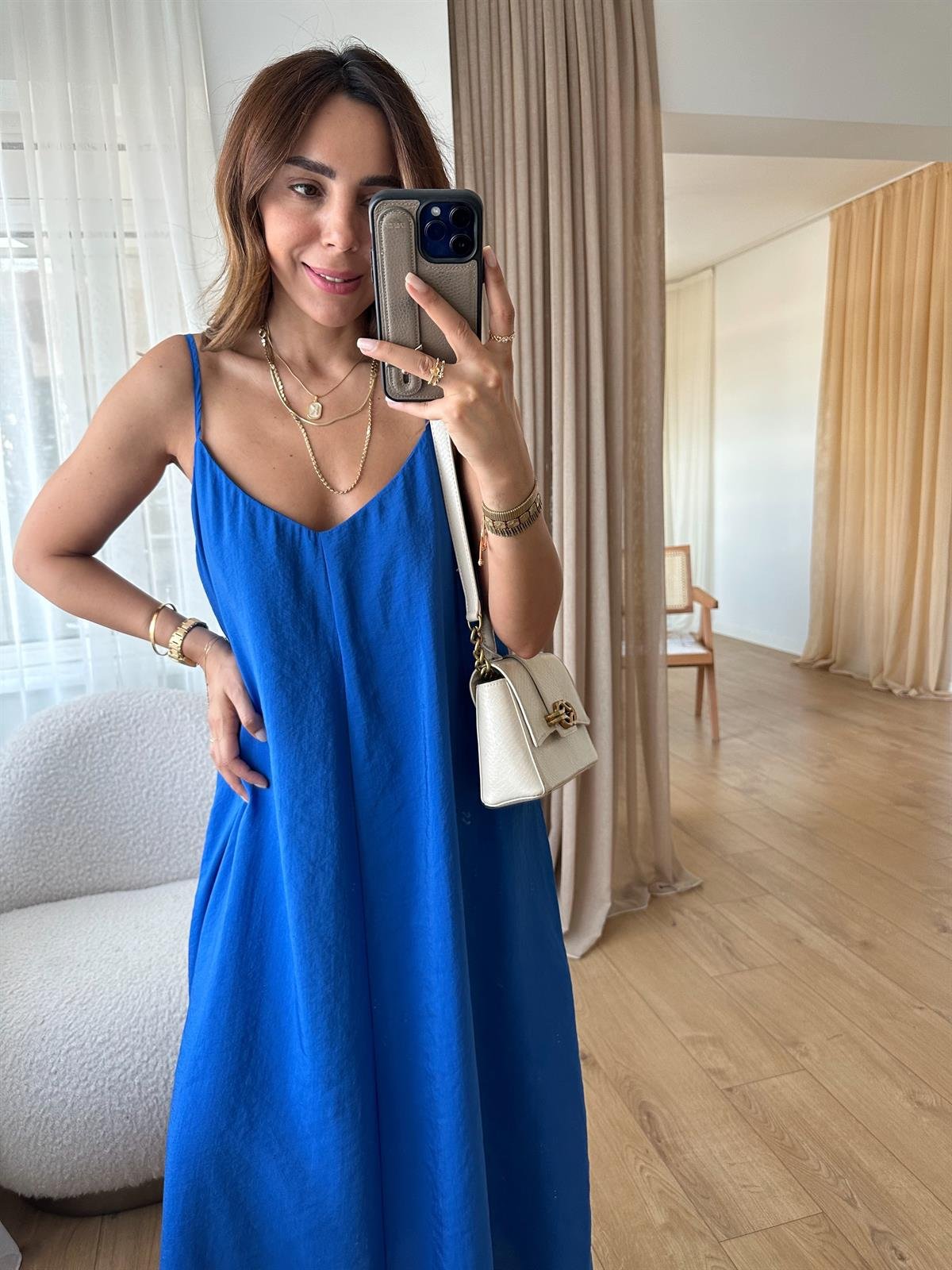 MANDY SAKS ASKILARI AYARLANABİLİR TENSEL ELBİSE