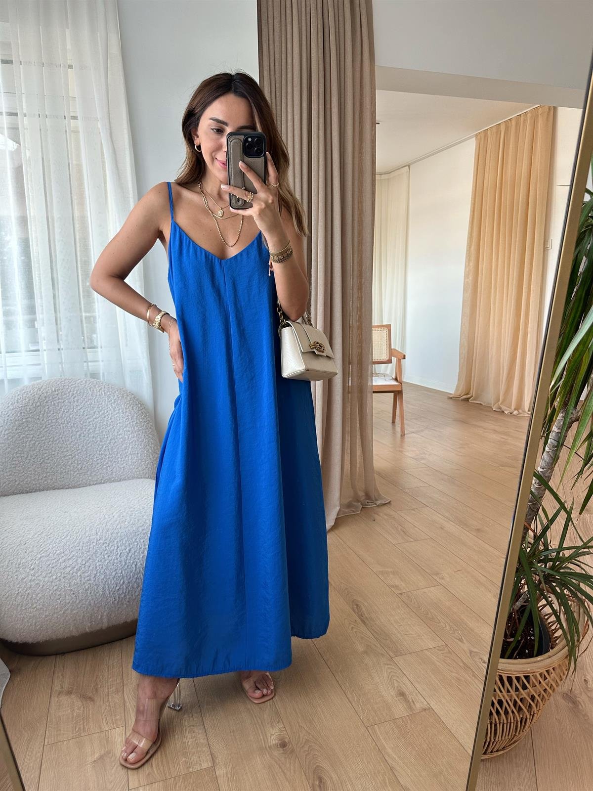 MANDY SAKS ASKILARI AYARLANABİLİR TENSEL ELBİSE