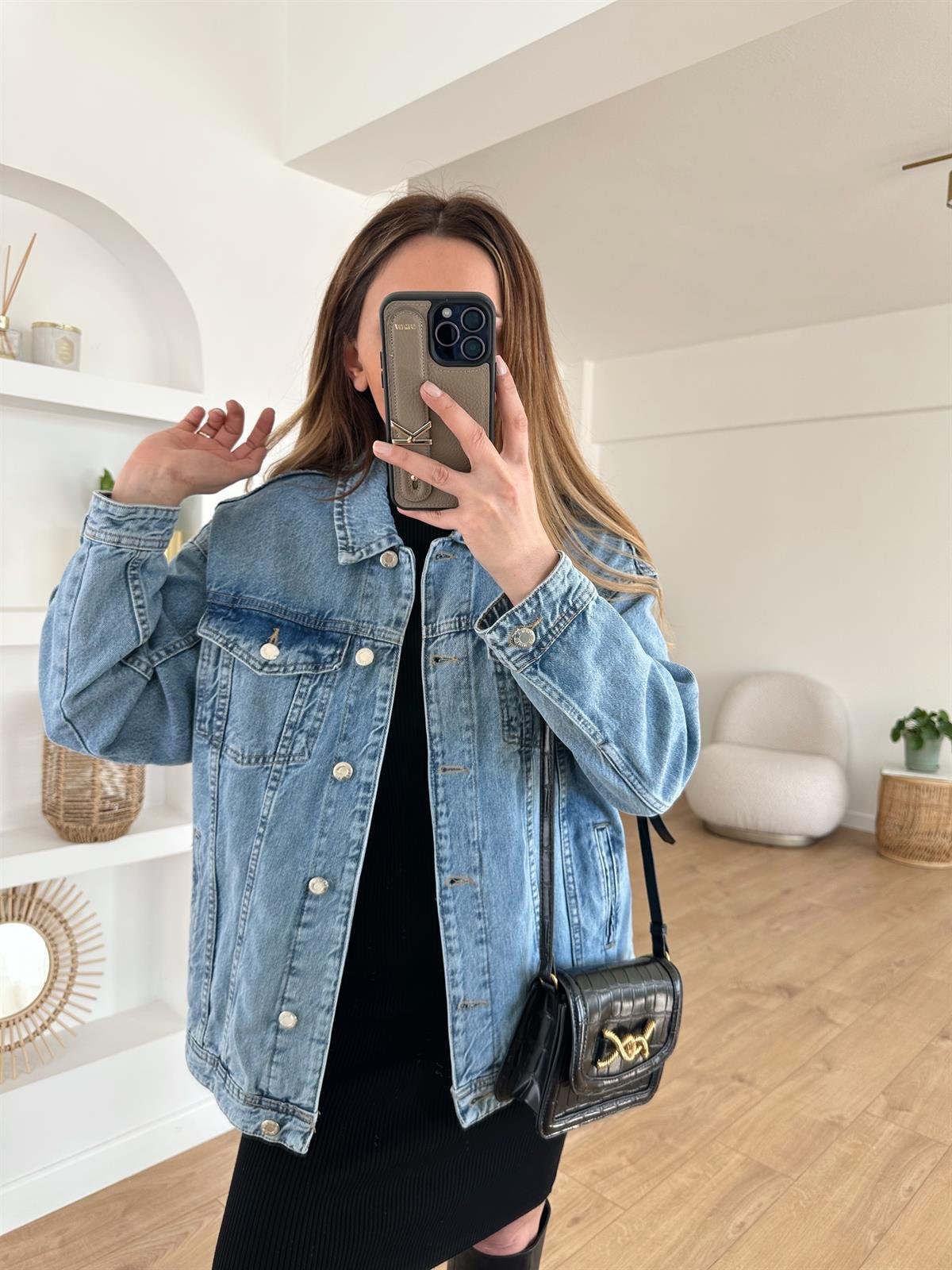 MAVİ OVERSIZE JEAN CEKET