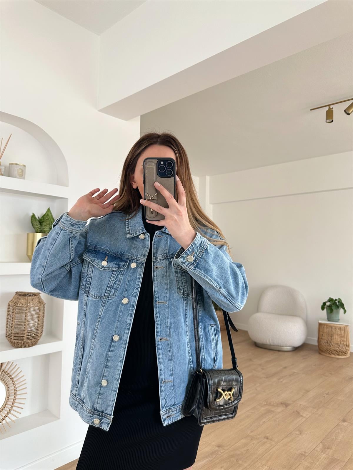 MAVİ OVERSIZE JEAN CEKET