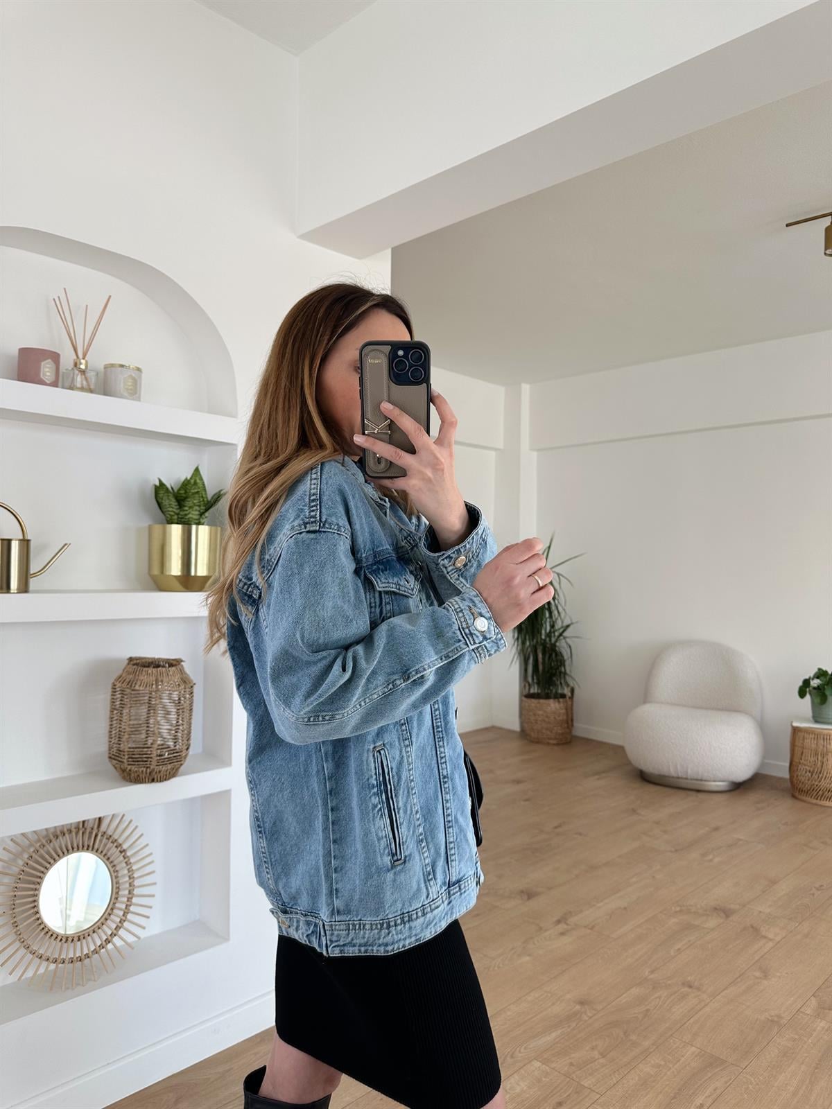 MAVİ OVERSIZE JEAN CEKET