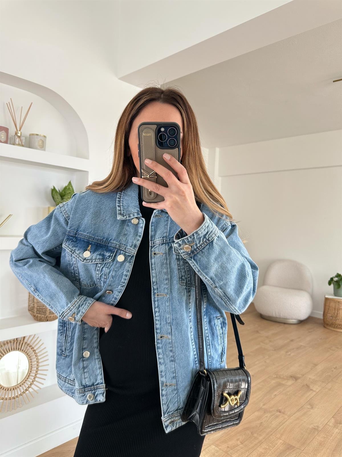 MAVİ OVERSIZE JEAN CEKET