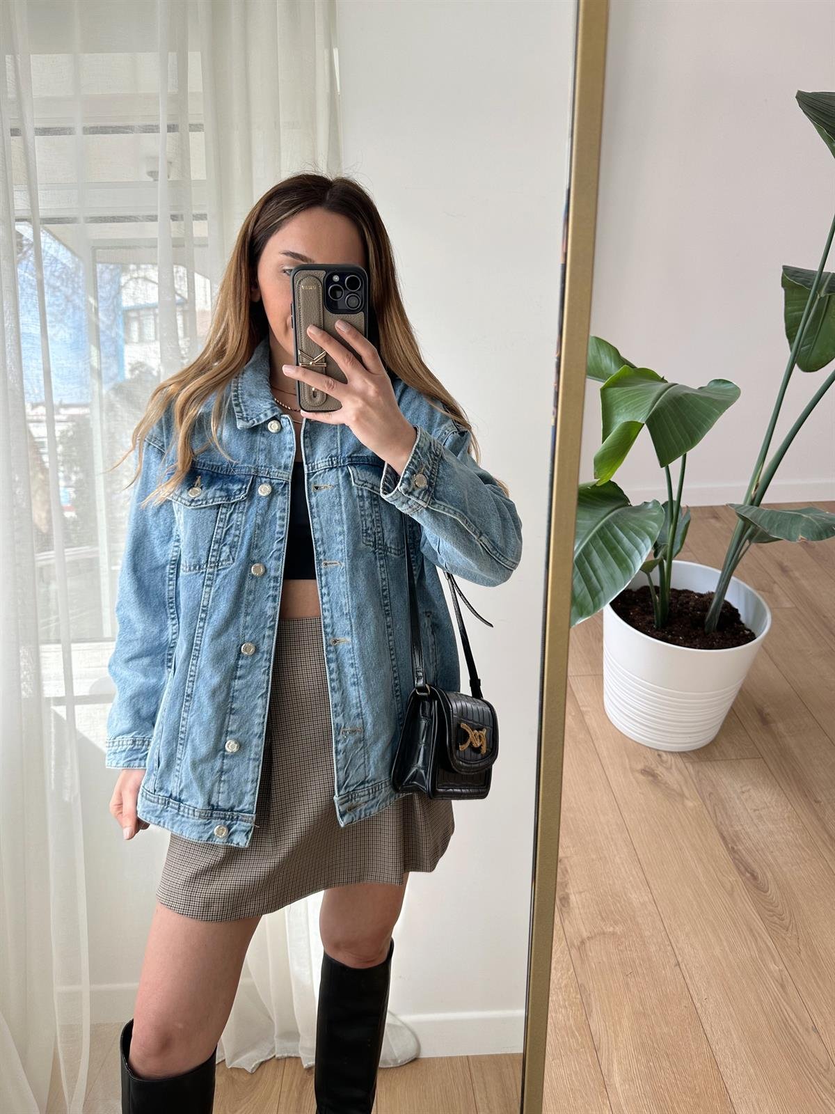 MAVİ OVERSIZE JEAN CEKET