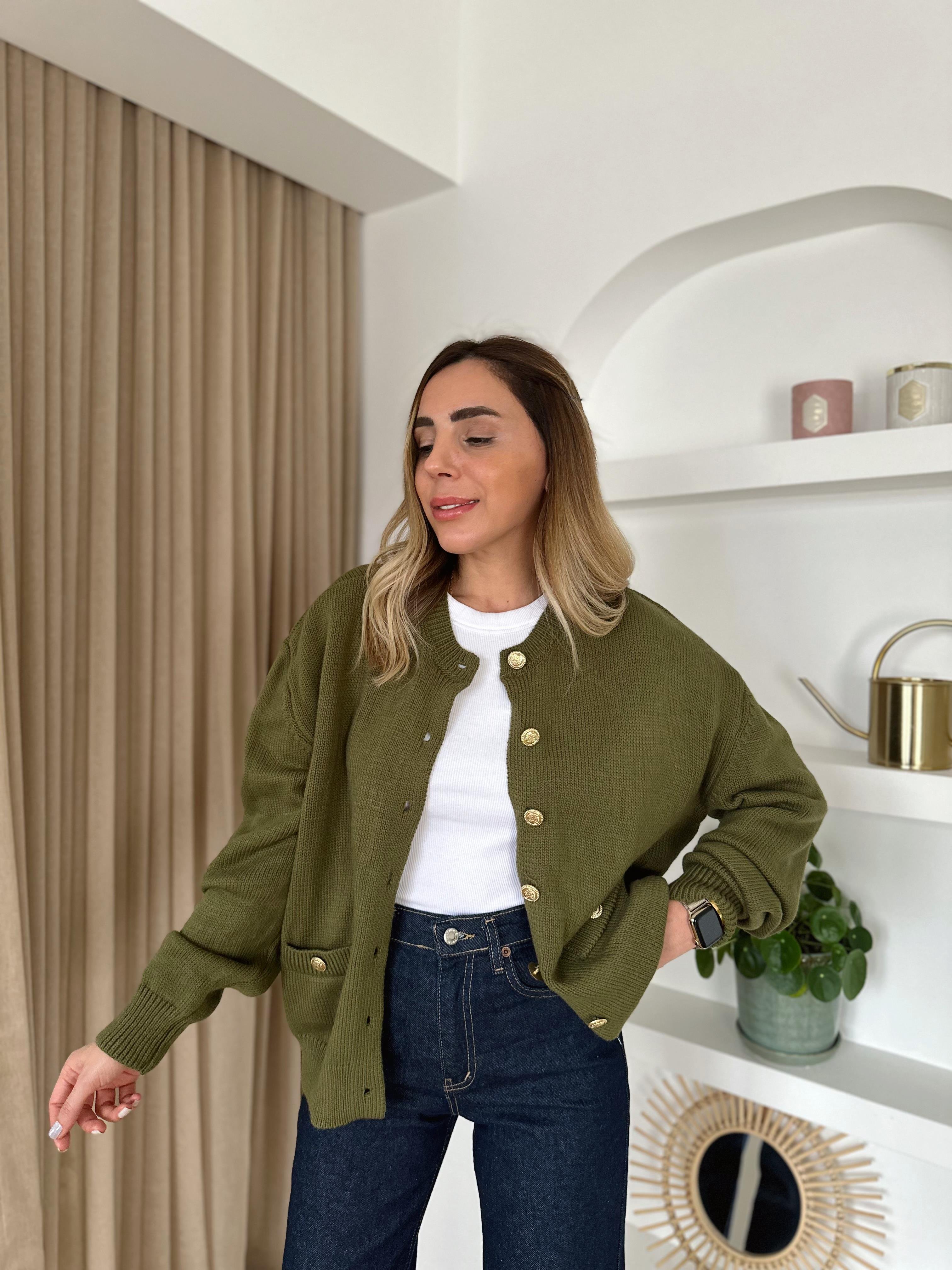 MD HAKİ DÜĞMELİ HIRKA