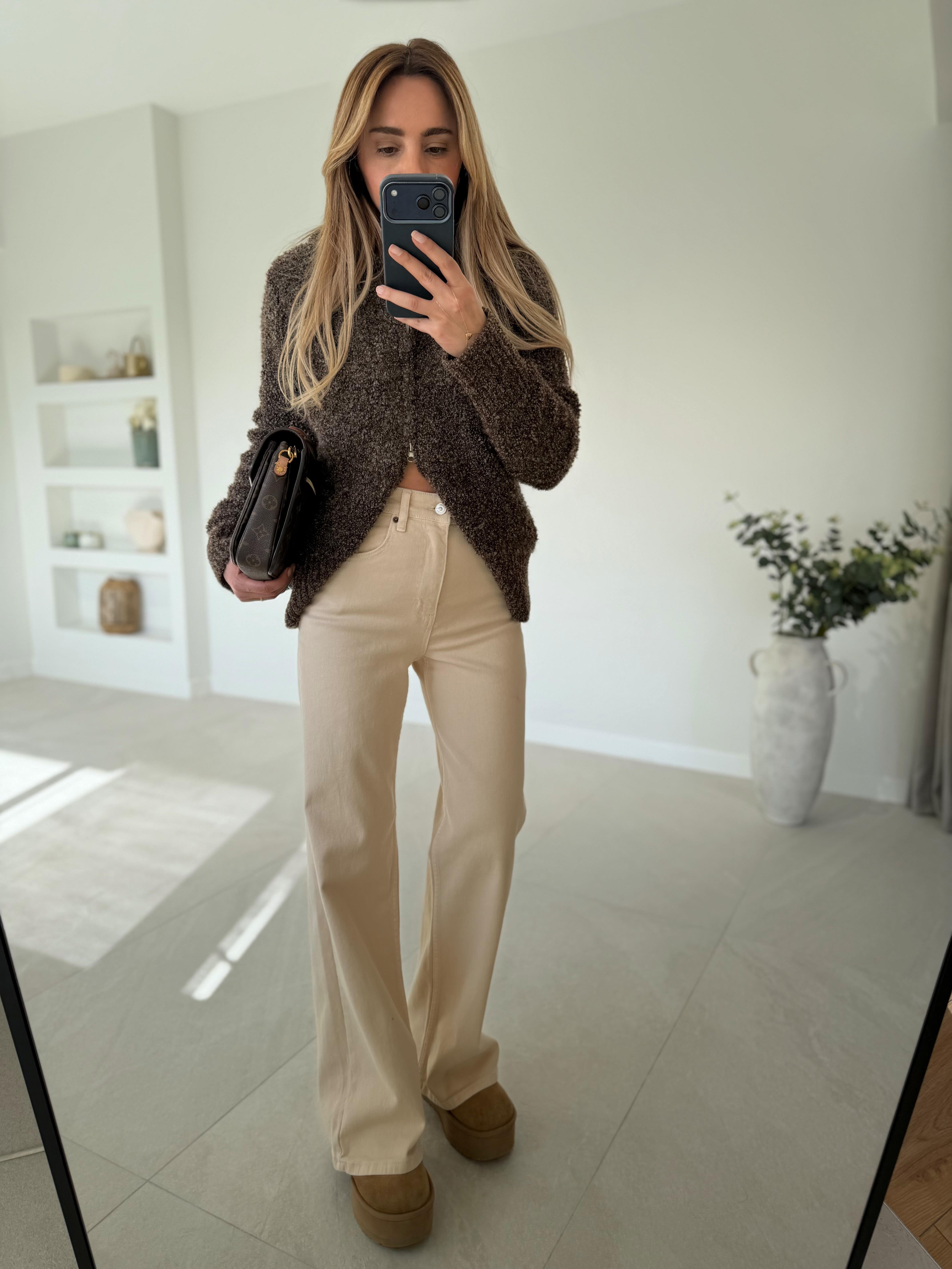 MD Muadil Bej Wide Leg Jean