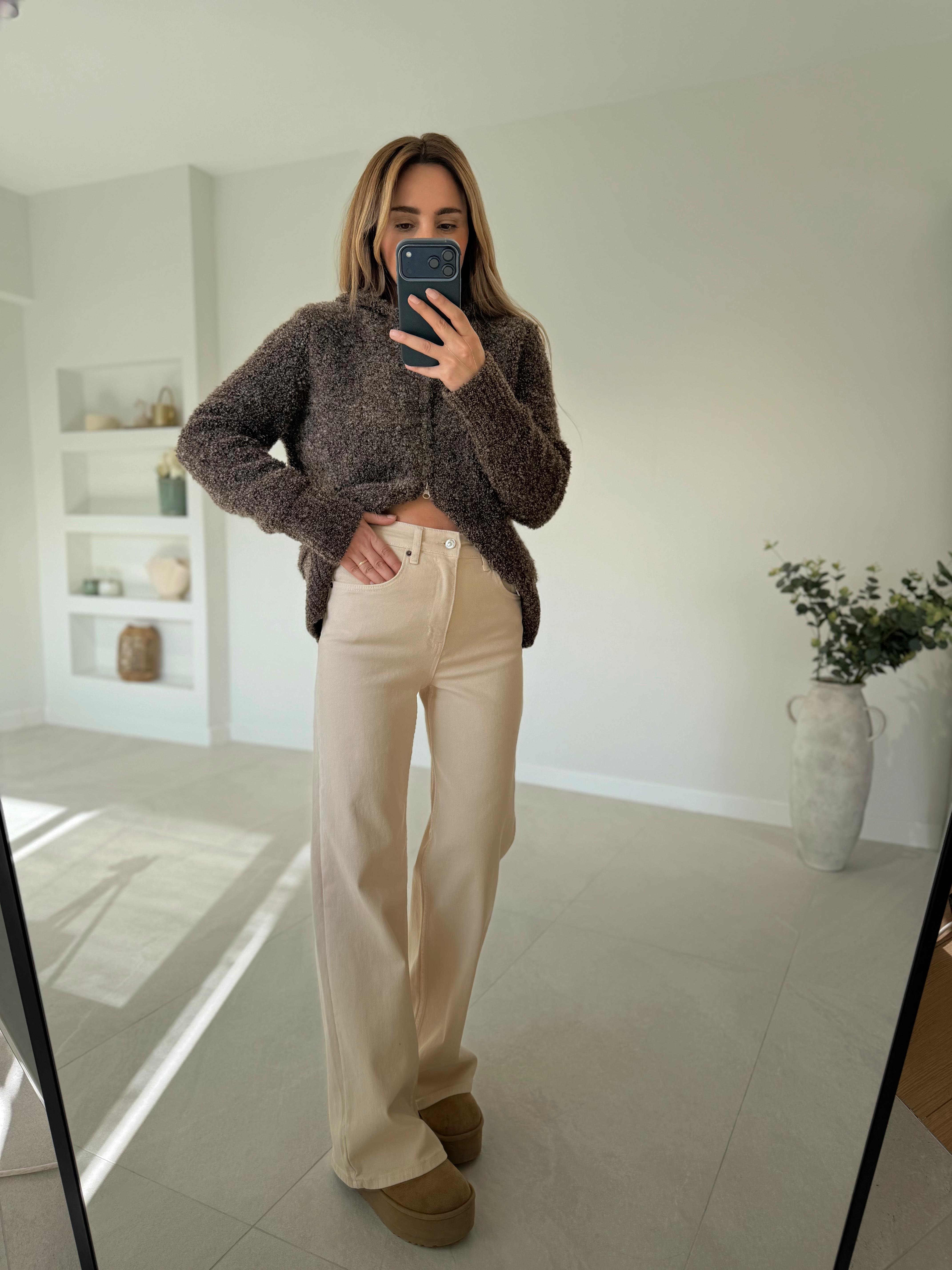 MD Muadil Bej Wide Leg Jean