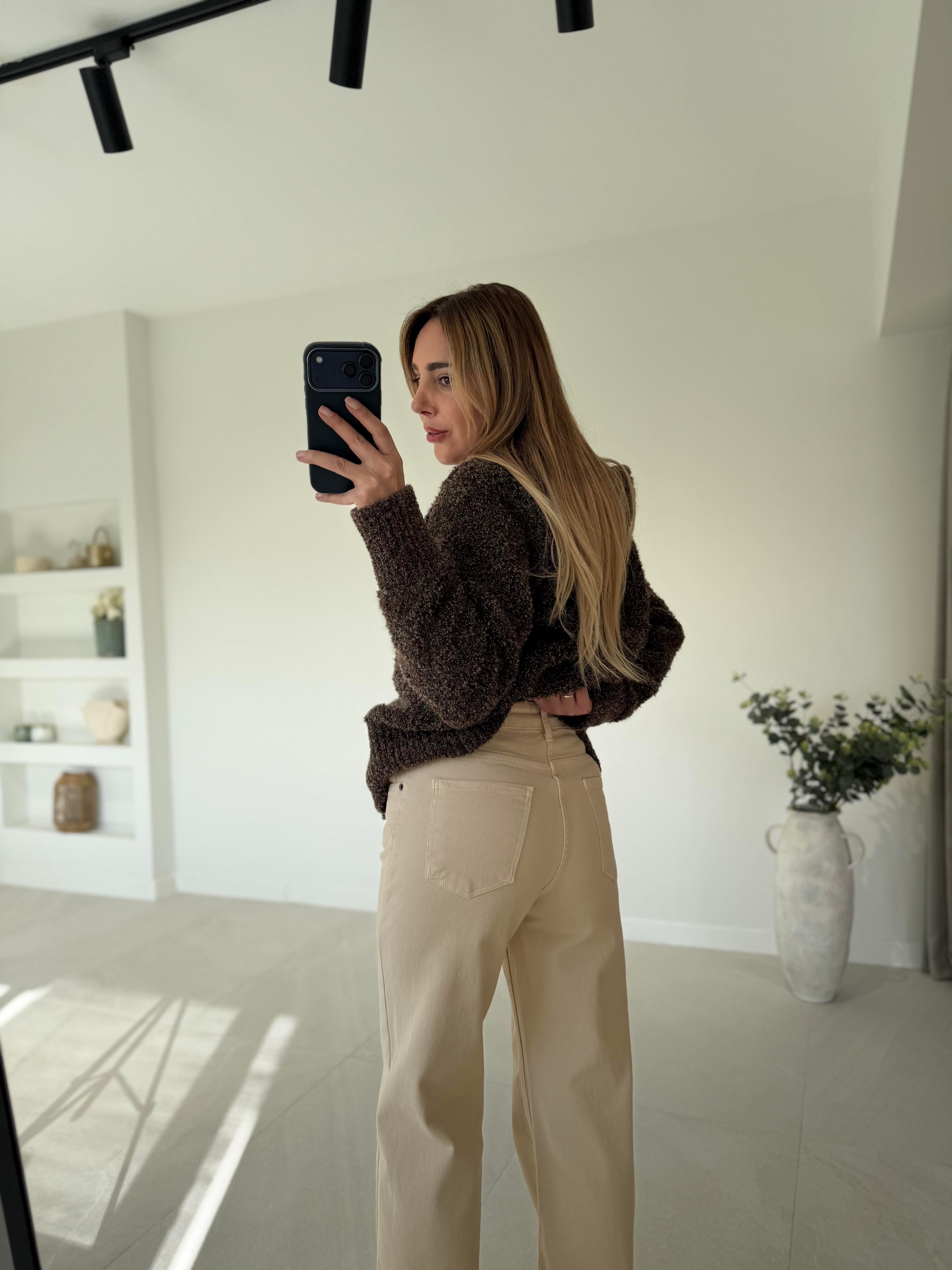 MD Muadil Bej Wide Leg Jean