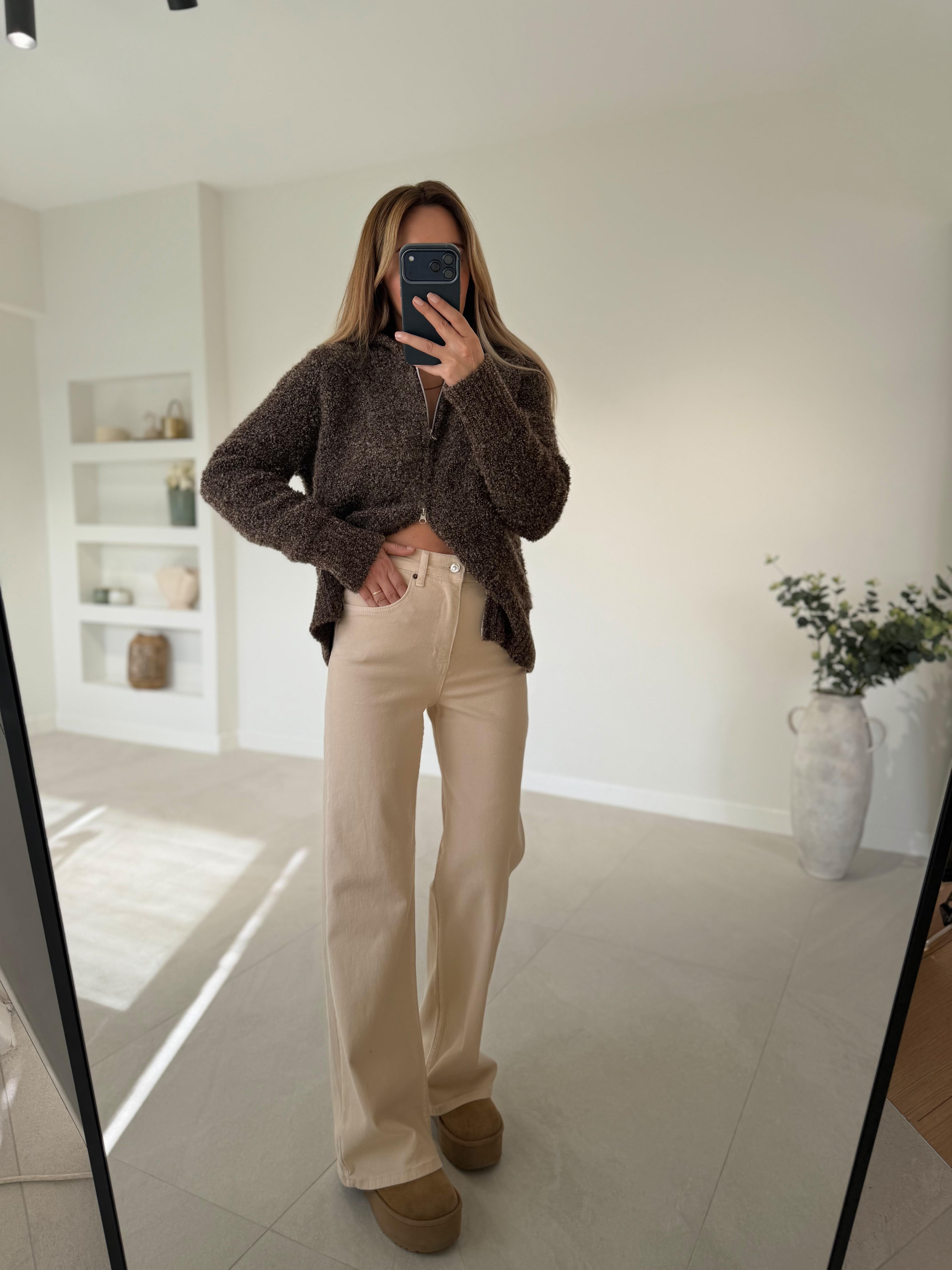 MD Muadil Bej Wide Leg Jean