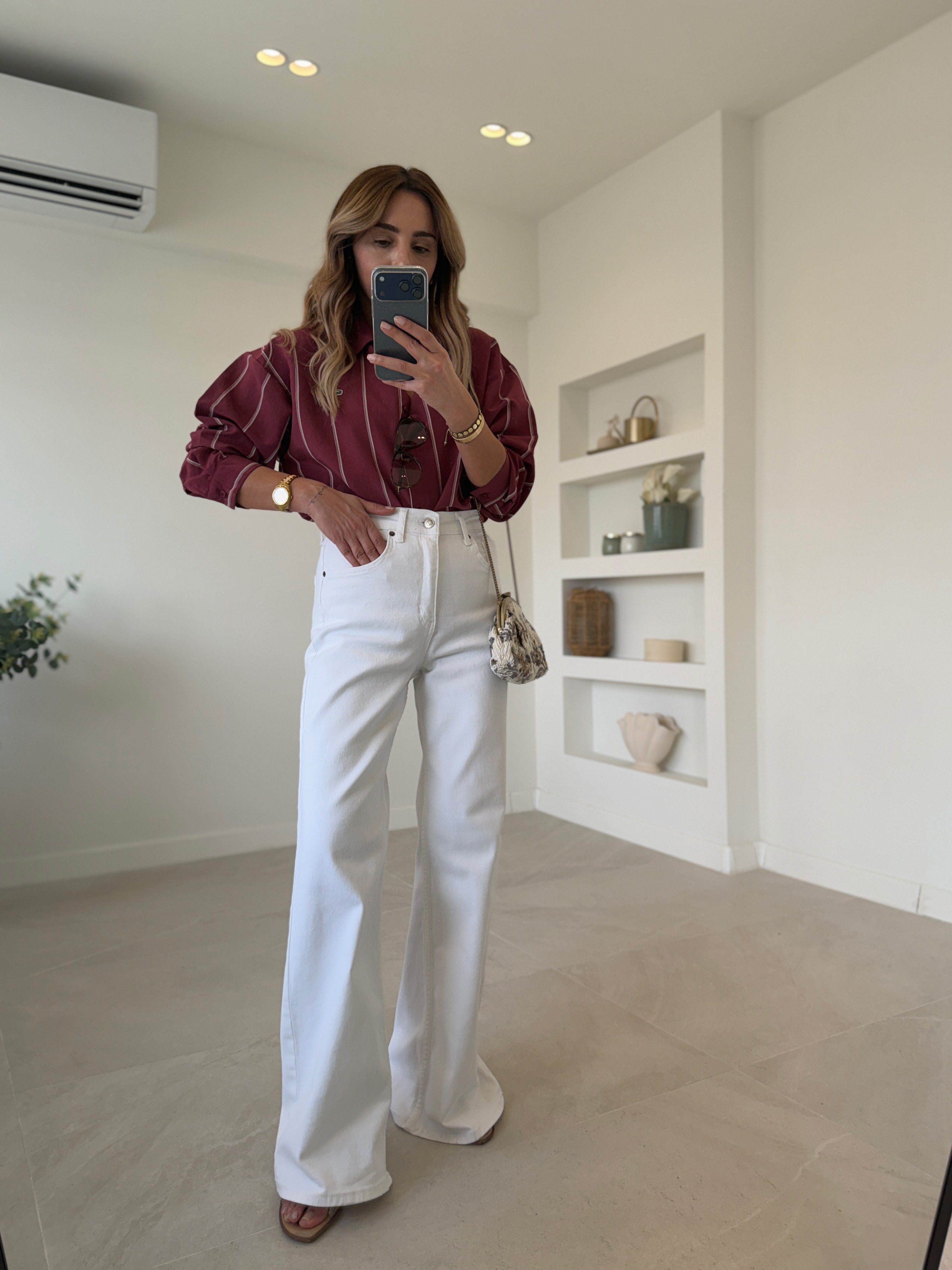 MD Muadil Beyaz Wide Leg Jean