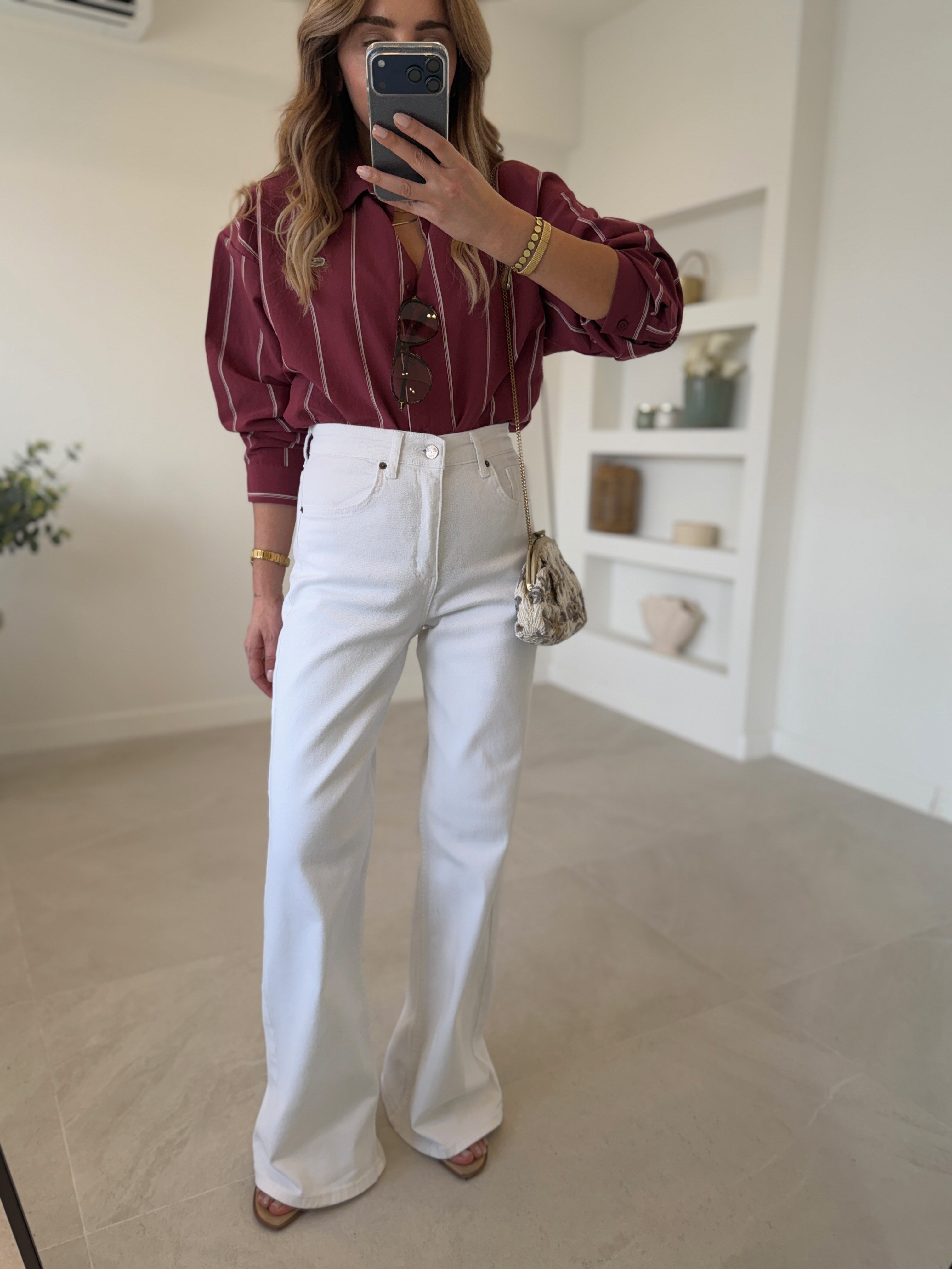 MD Muadil Beyaz Wide Leg Jean
