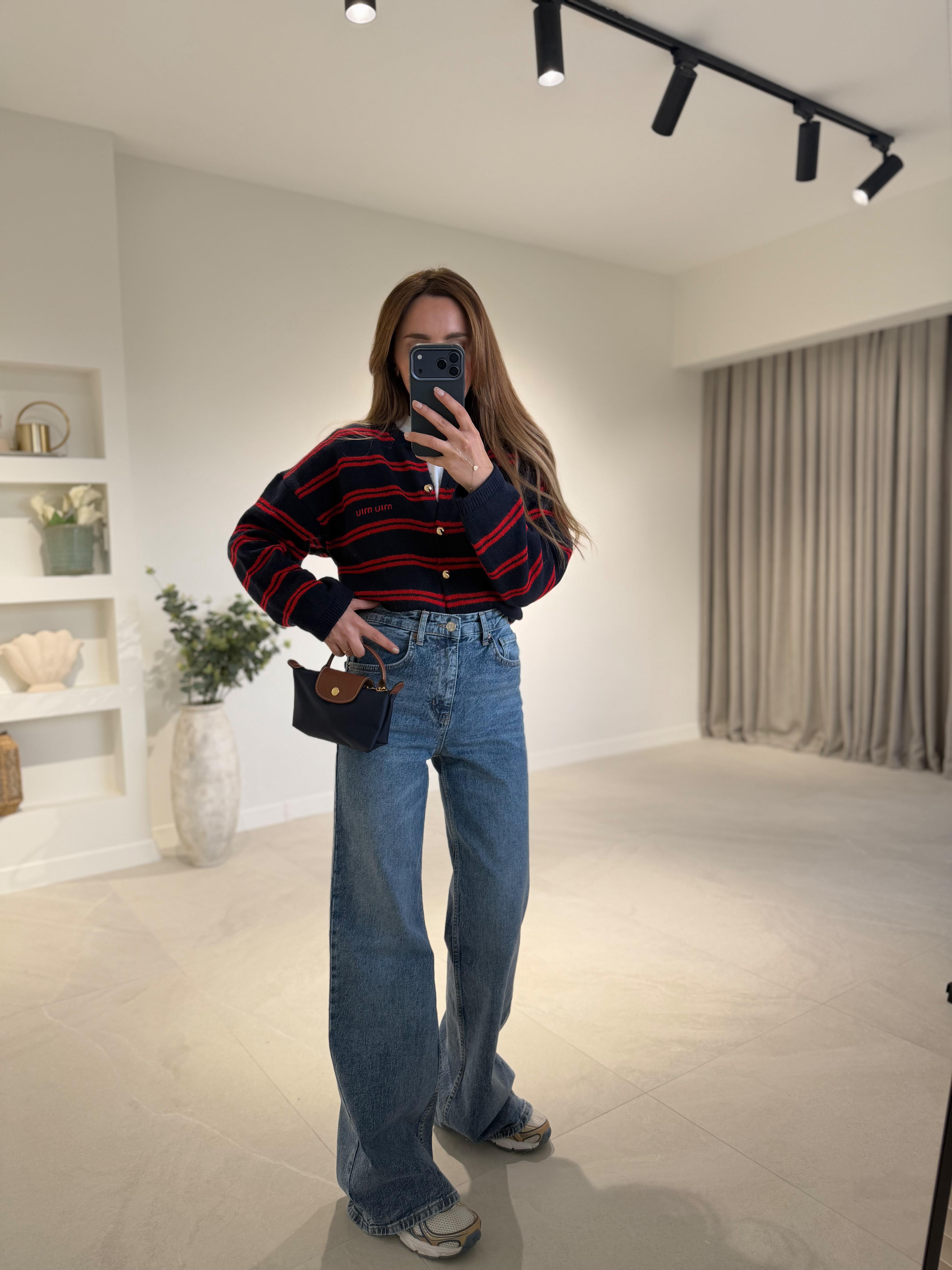 MD Muadil Koyu Açık Mavi Wide Leg Jean