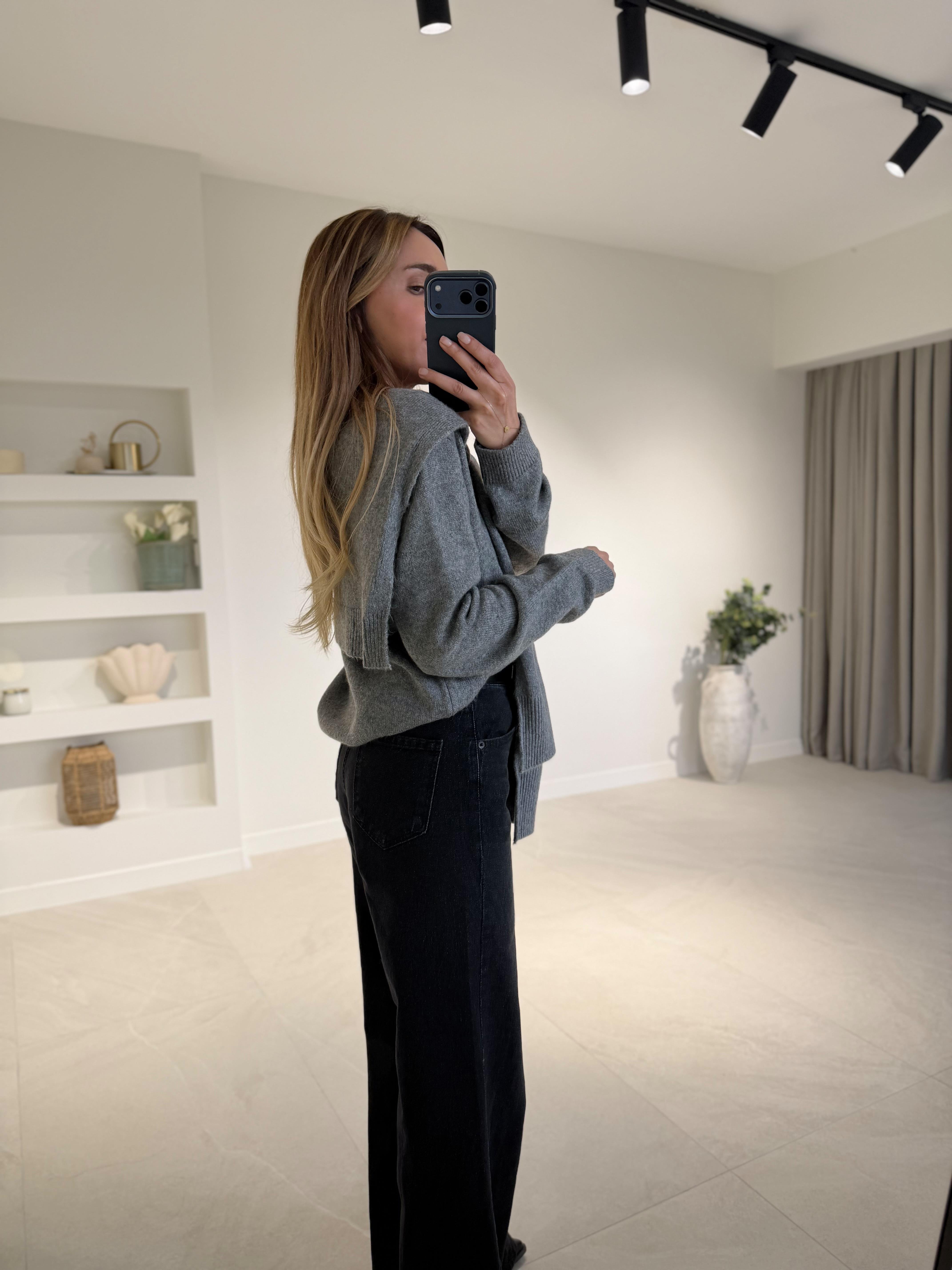 MD Muadil Siyah Wide Leg Jean
