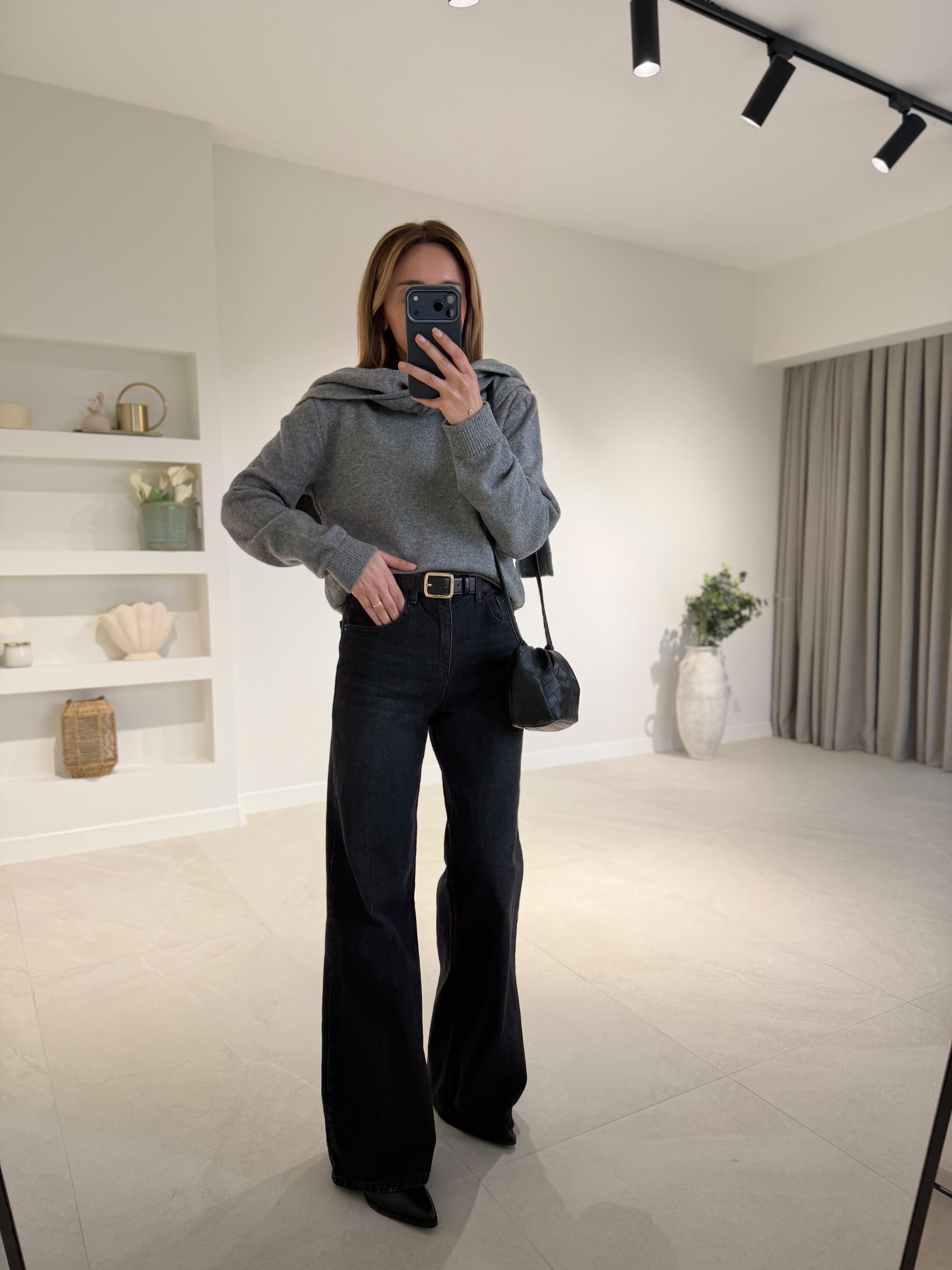 MD Muadil Siyah Wide Leg Jean