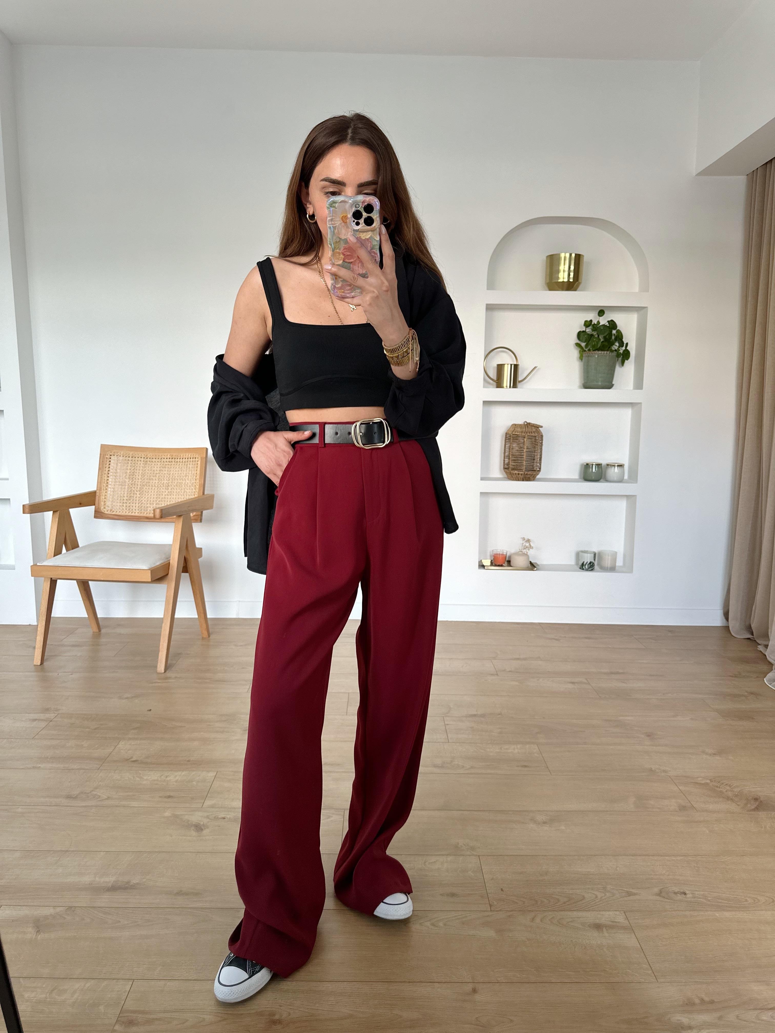 NM BORDO PREMIUM PALAZZO PANTOLON
