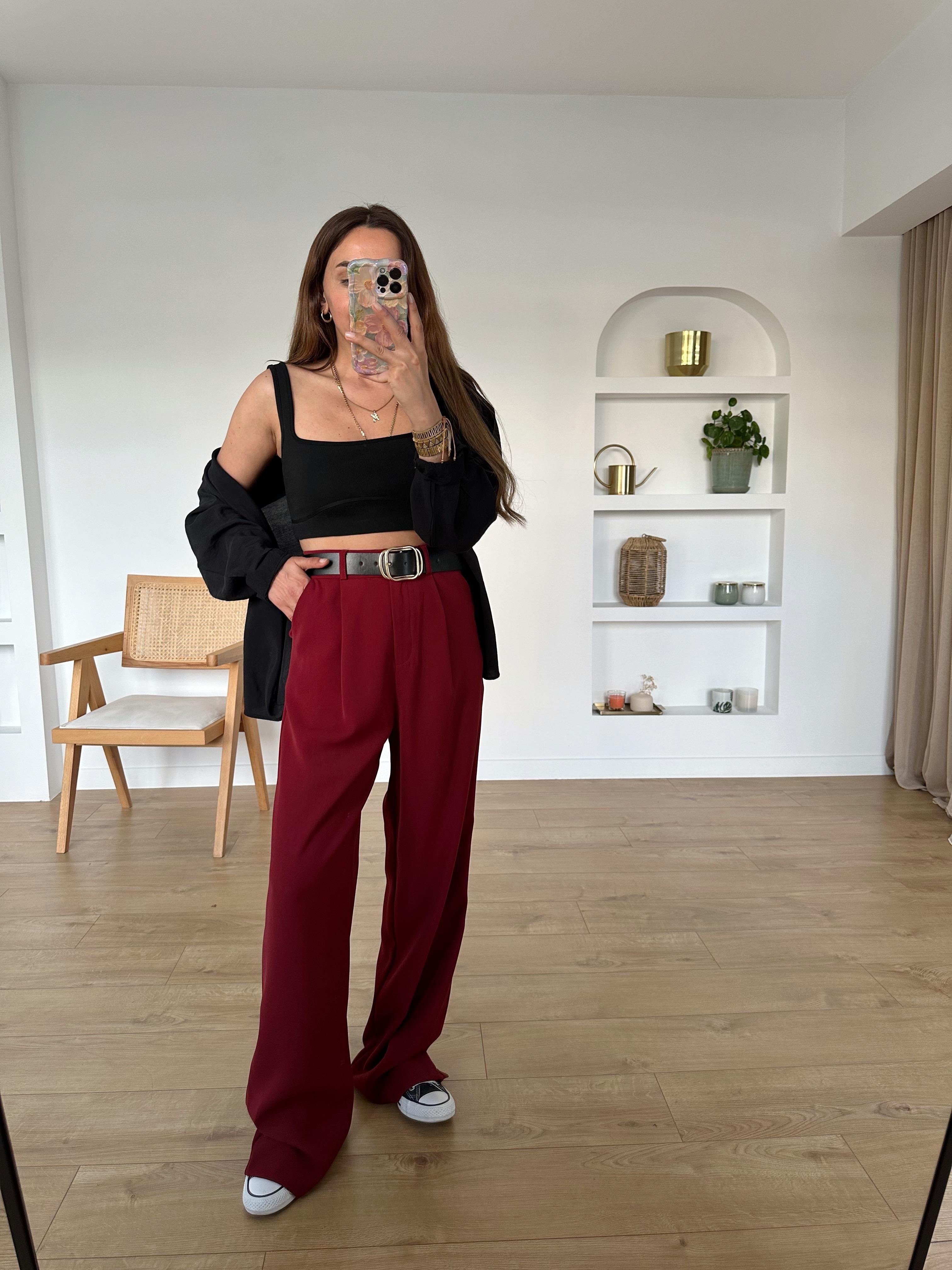 NM BORDO PREMIUM PALAZZO PANTOLON