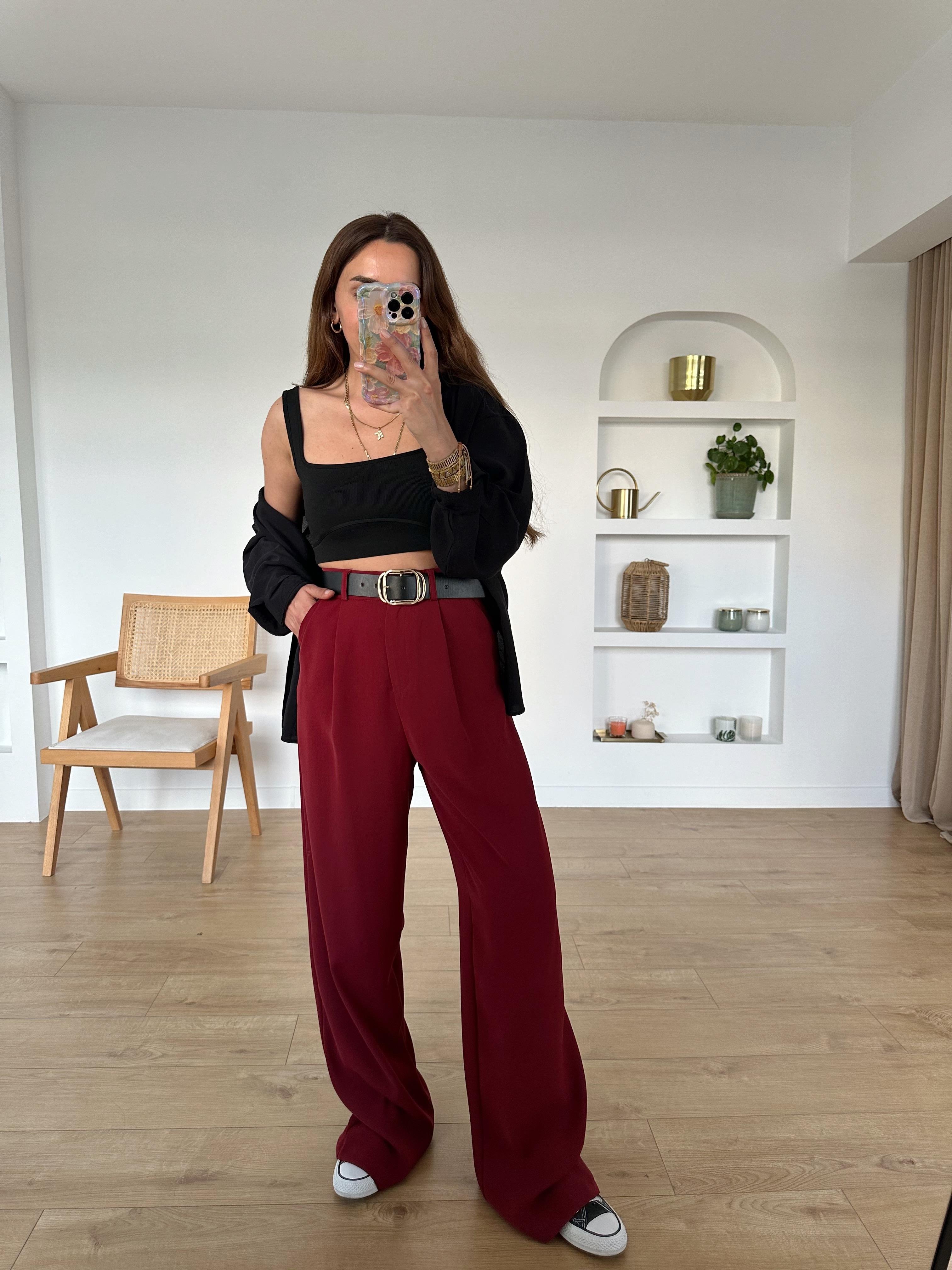 NM BORDO PREMIUM PALAZZO PANTOLON