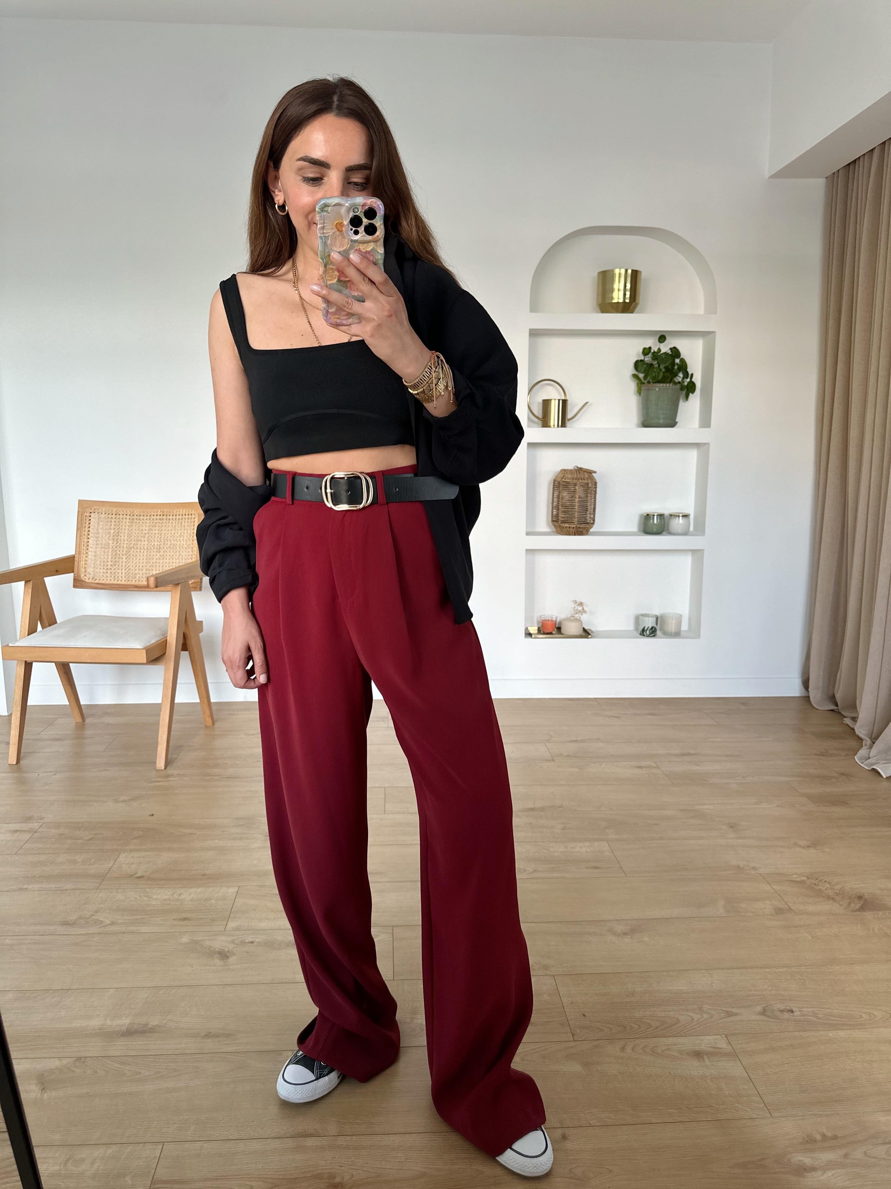 NM BORDO PREMIUM PALAZZO PANTOLON