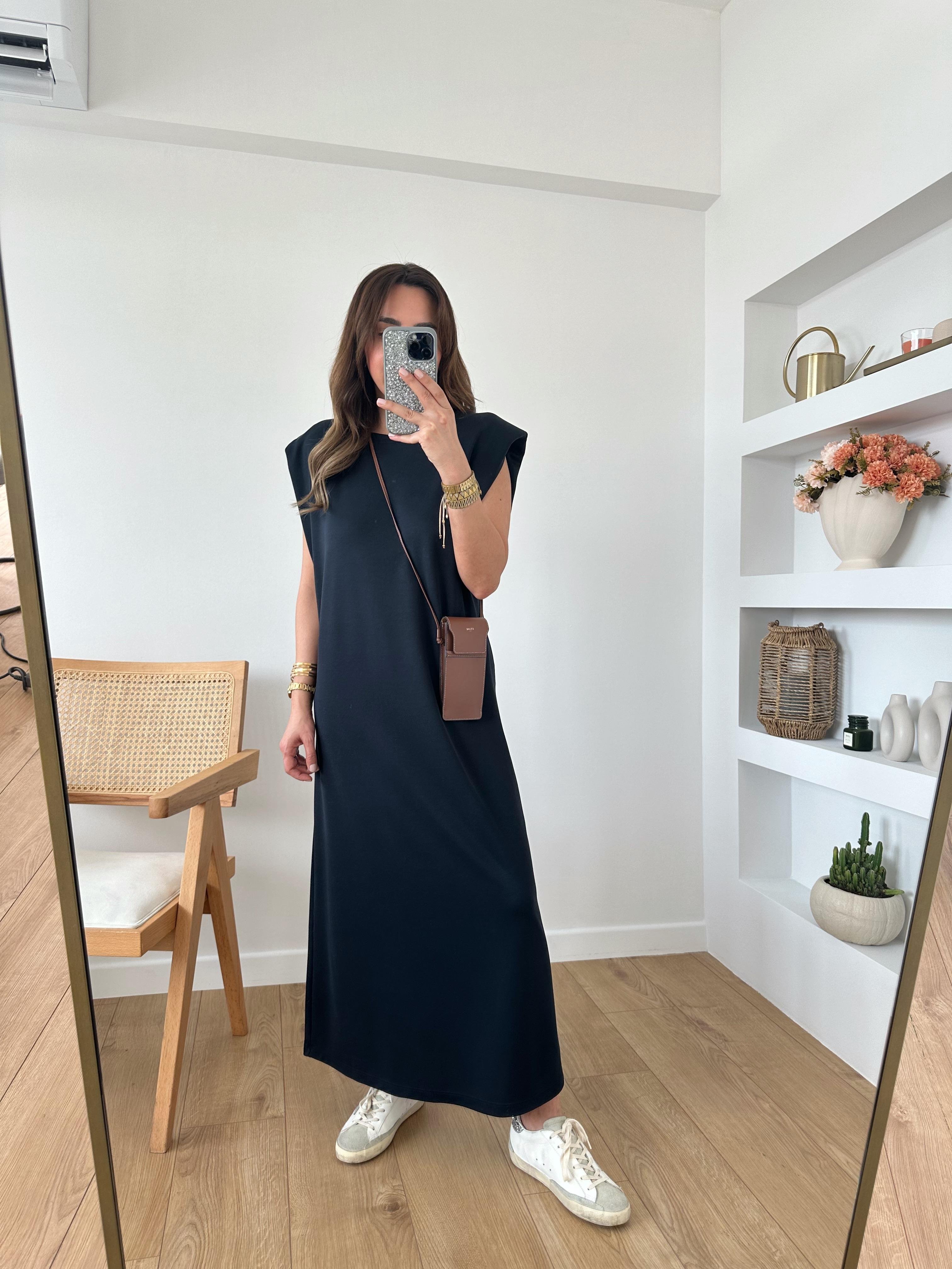 OMZU VATKALI LACİVERT MODAL ELBİSE