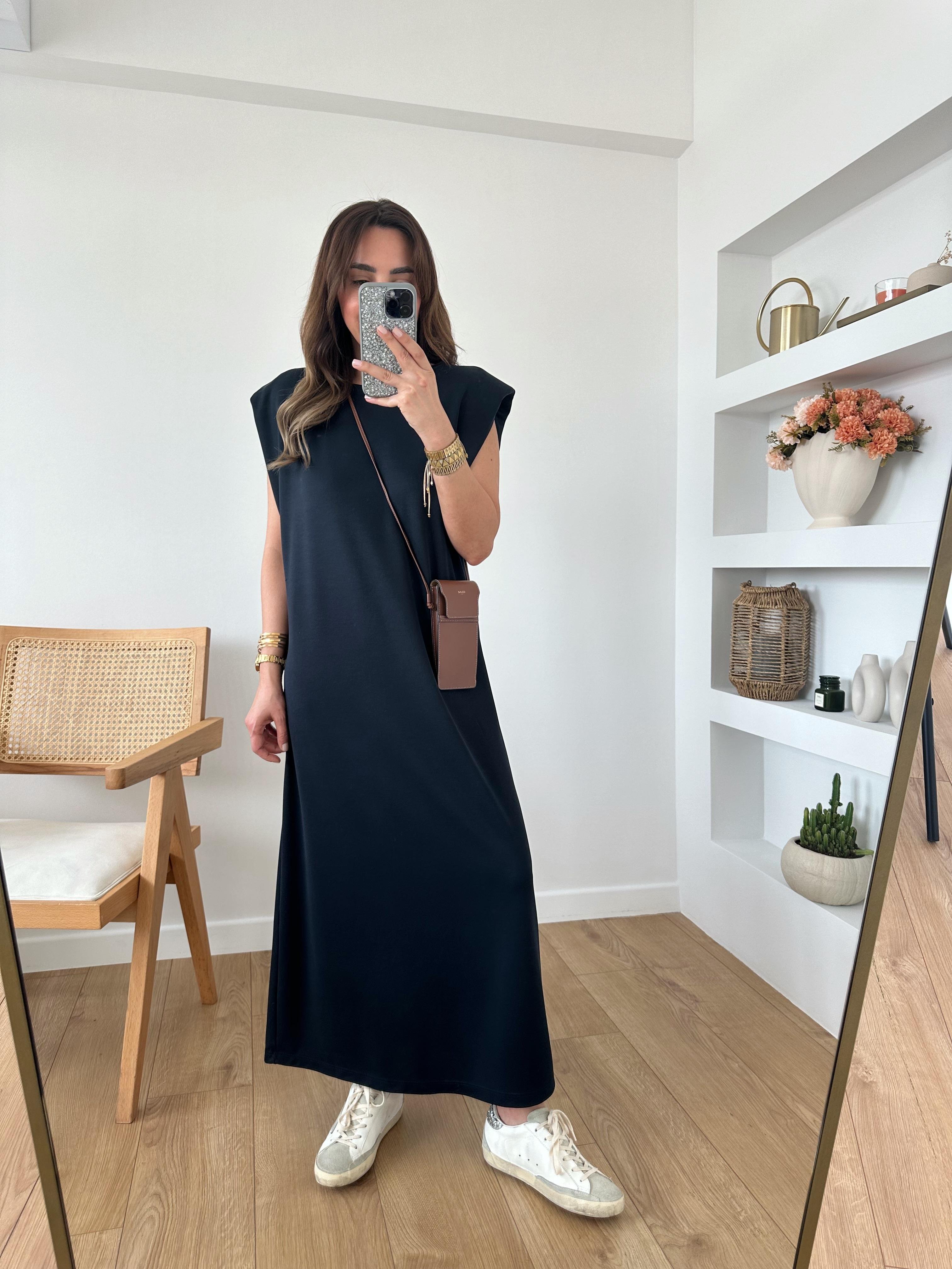 OMZU VATKALI LACİVERT MODAL ELBİSE