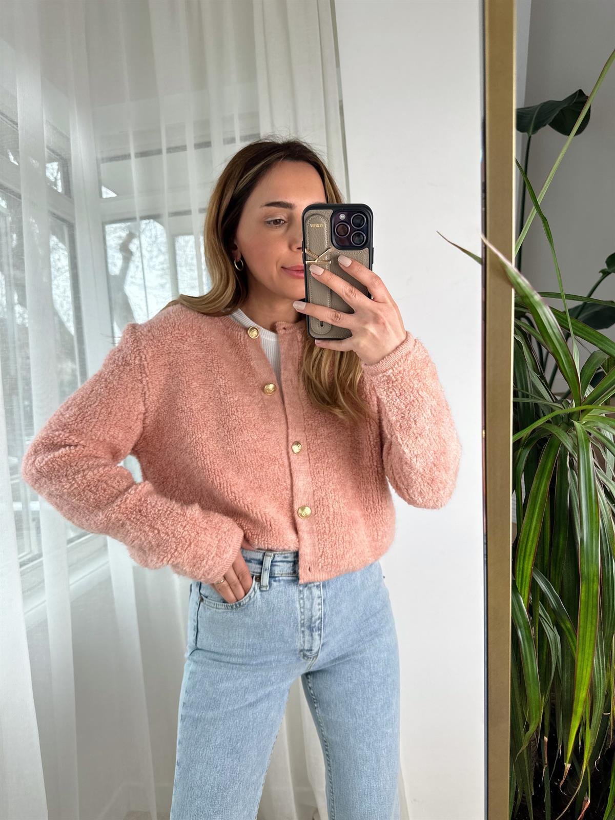 PUDRA DÜĞMELİ TABA TEDDY HIRKA