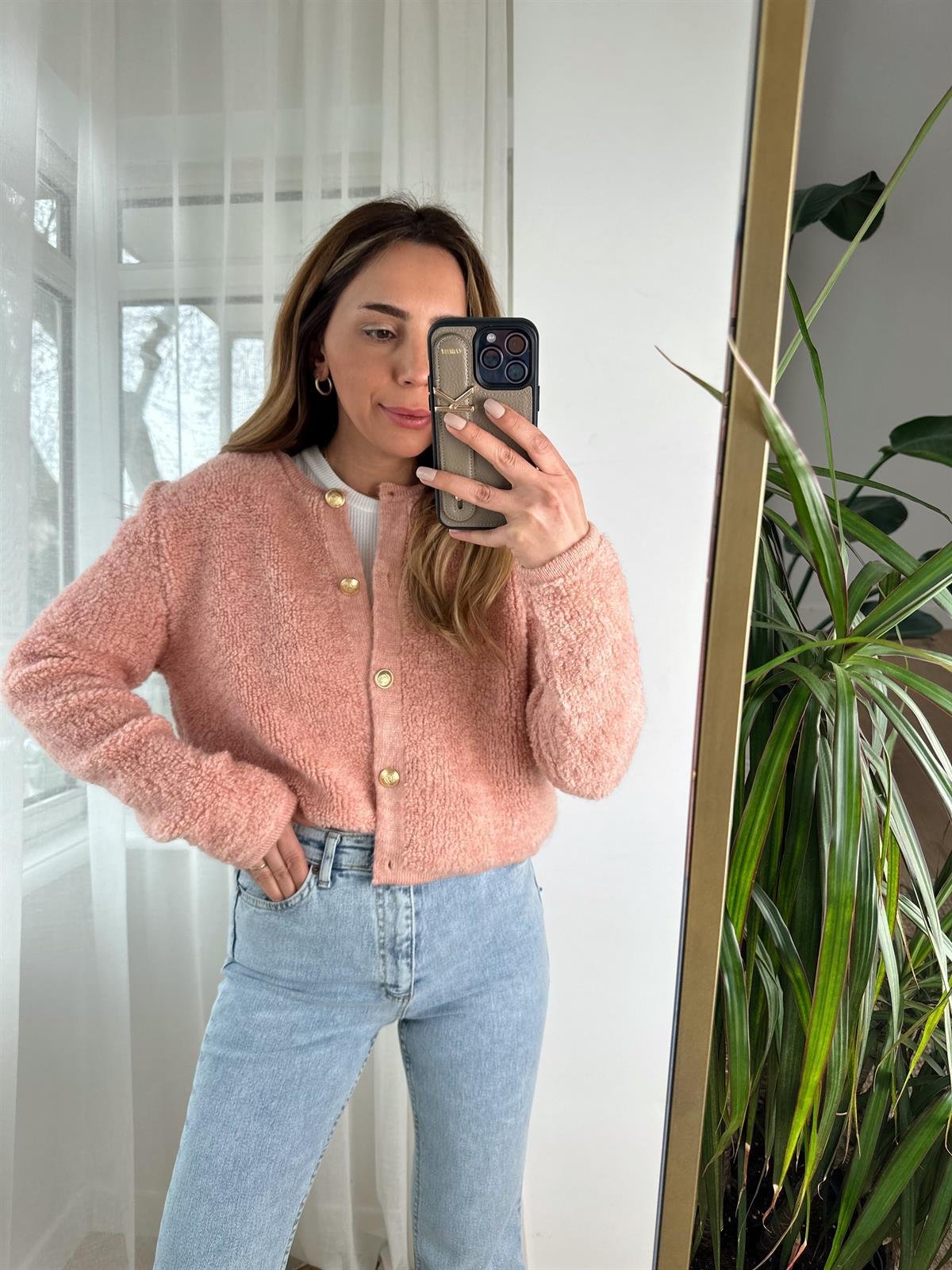 PUDRA DÜĞMELİ TABA TEDDY HIRKA