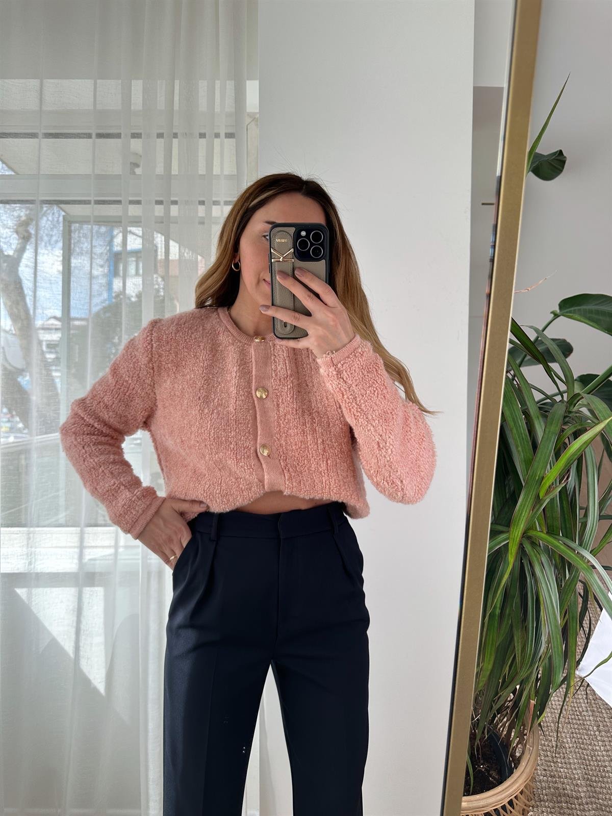 PUDRA DÜĞMELİ TABA TEDDY HIRKA