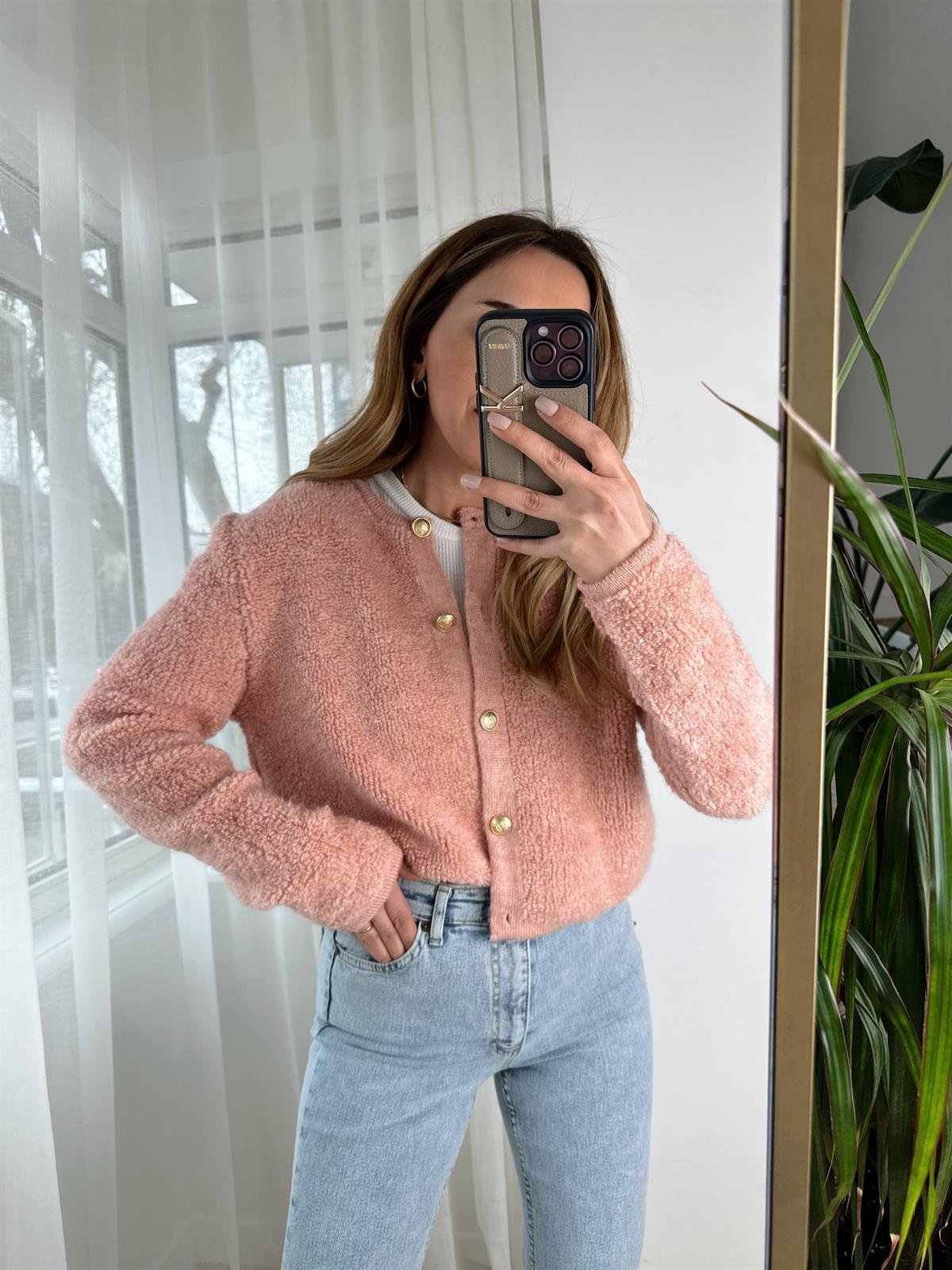 PUDRA DÜĞMELİ TABA TEDDY HIRKA